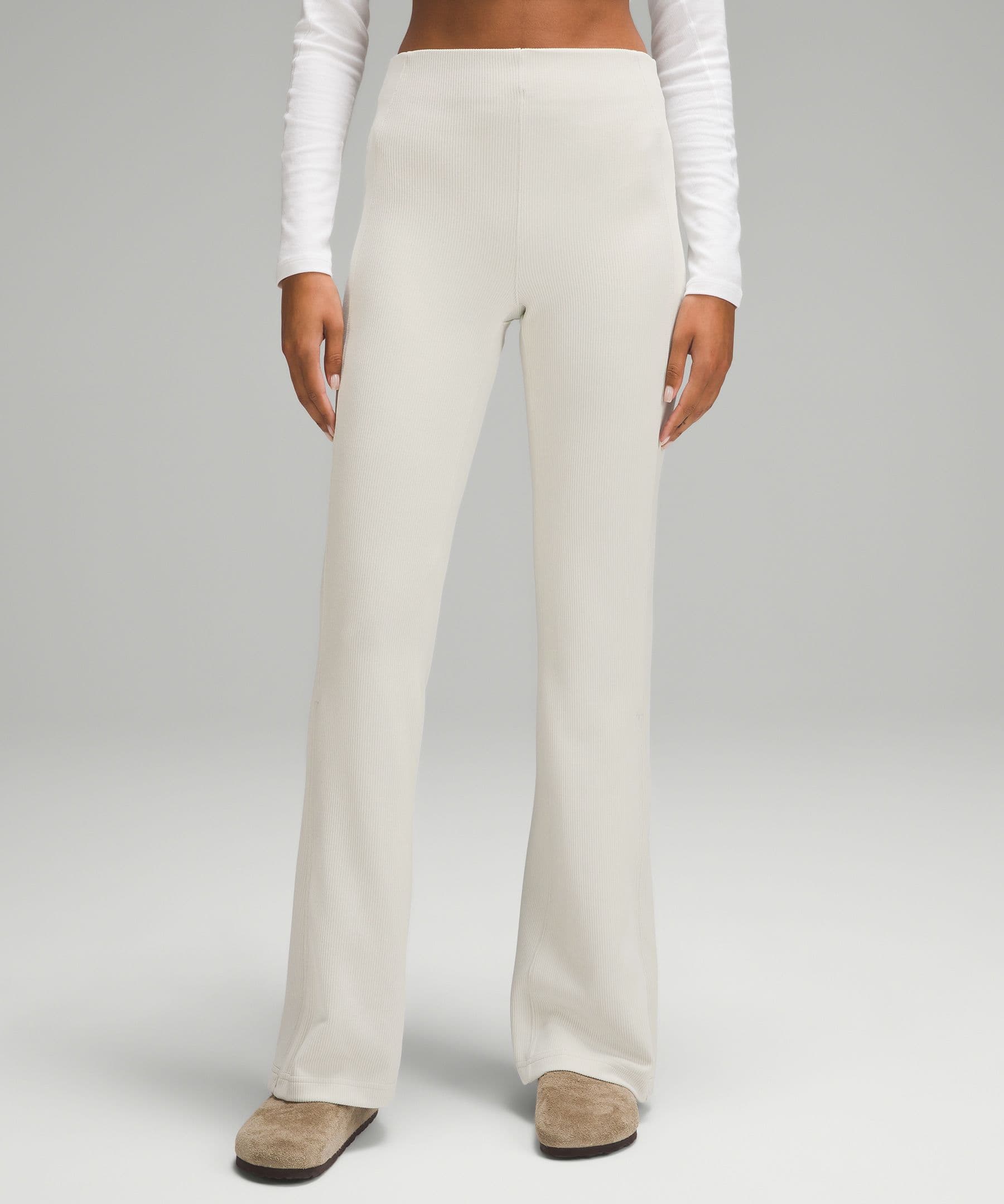 Brushed Softstreme Ribbed Zip Flared Pant - Image 1