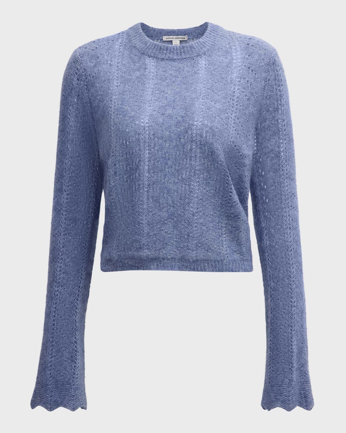 Bell Sleeve Pointelle Crew - Image 1