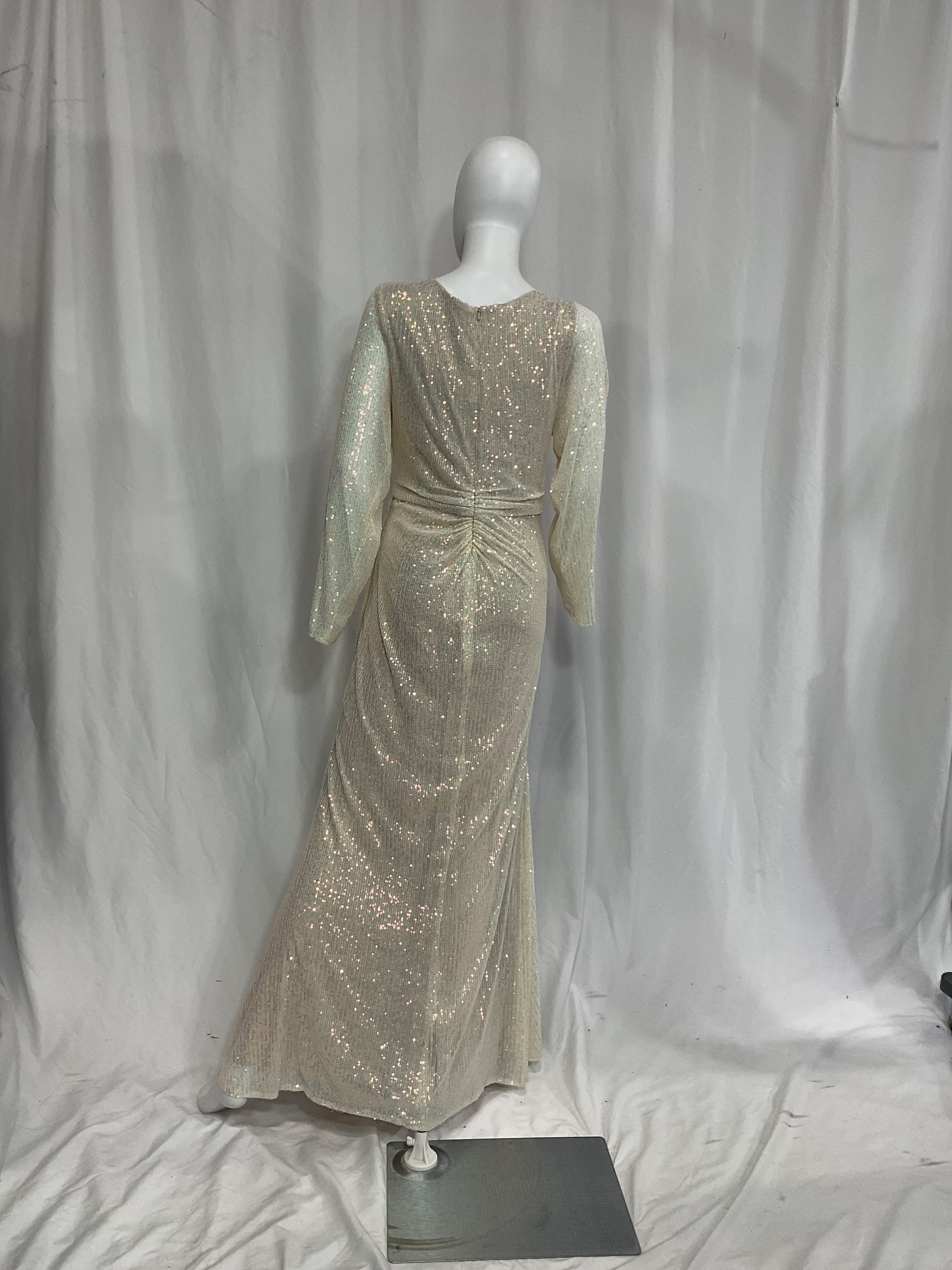 Sequin Long Sleeve Gown - Image 2