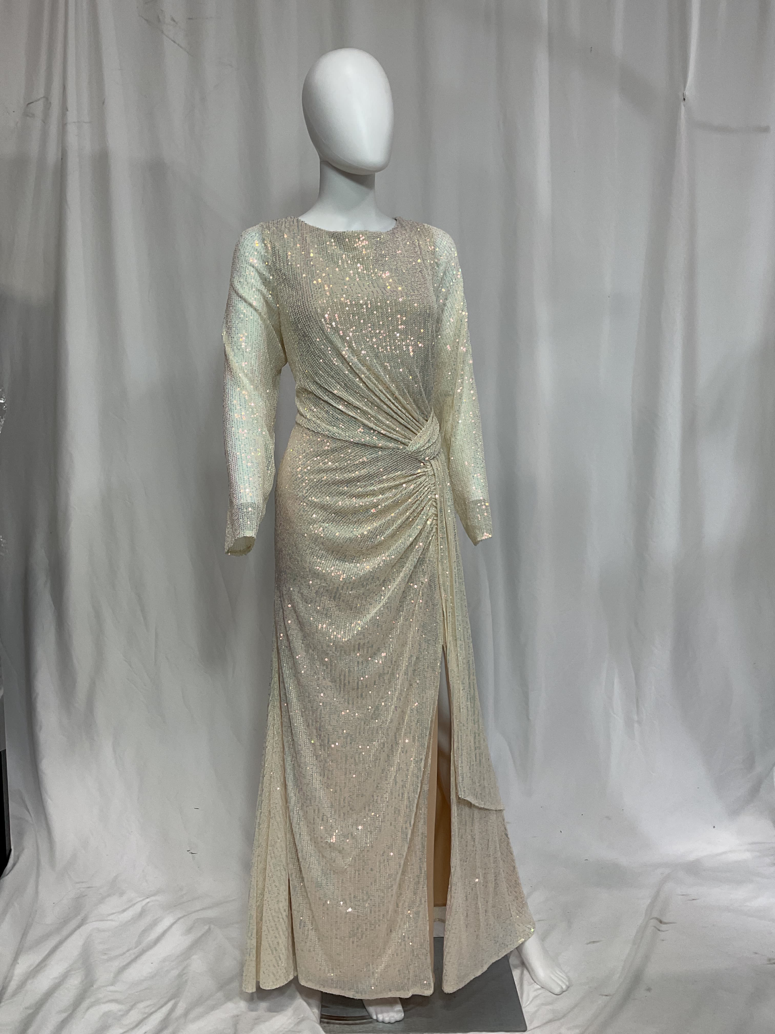 Sequin Long Sleeve Gown - Image 4