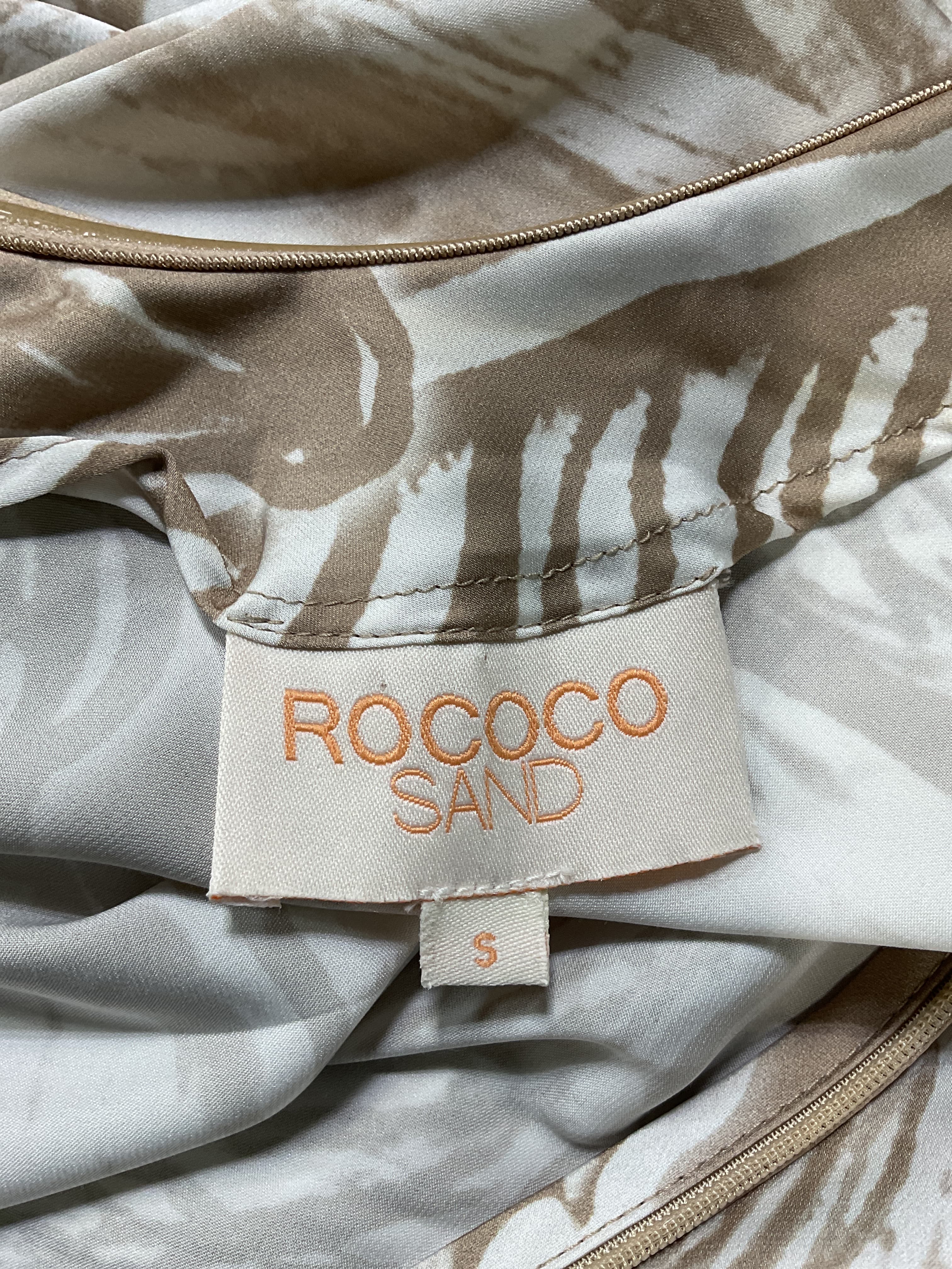 Maxi Dress In Light Brown & White - Image 4