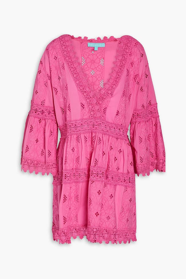 Victoria Broderie Anglaise Cotton Mini Dress - Image 1