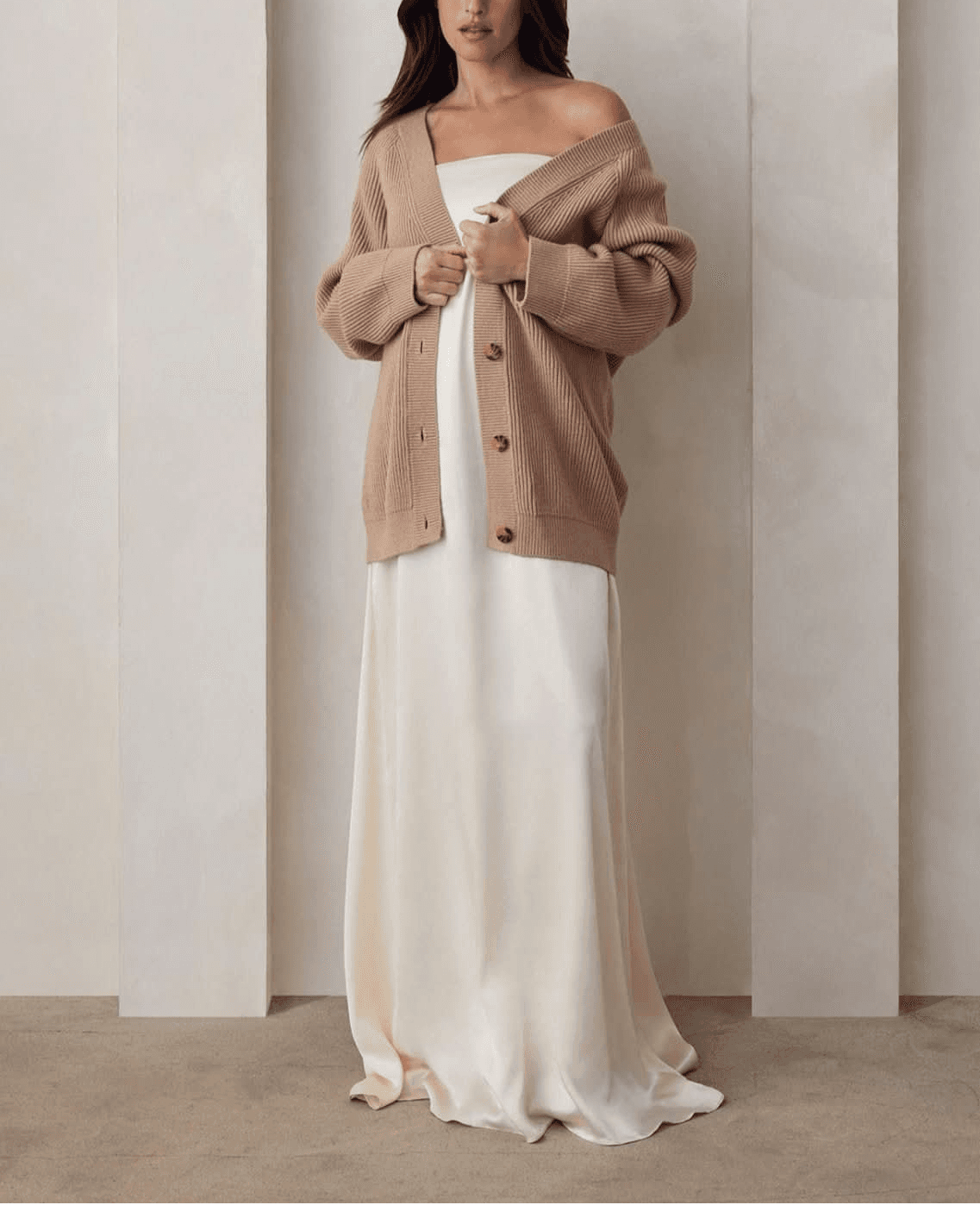 Cozy Knit Ribbed Cardigan - Image 1