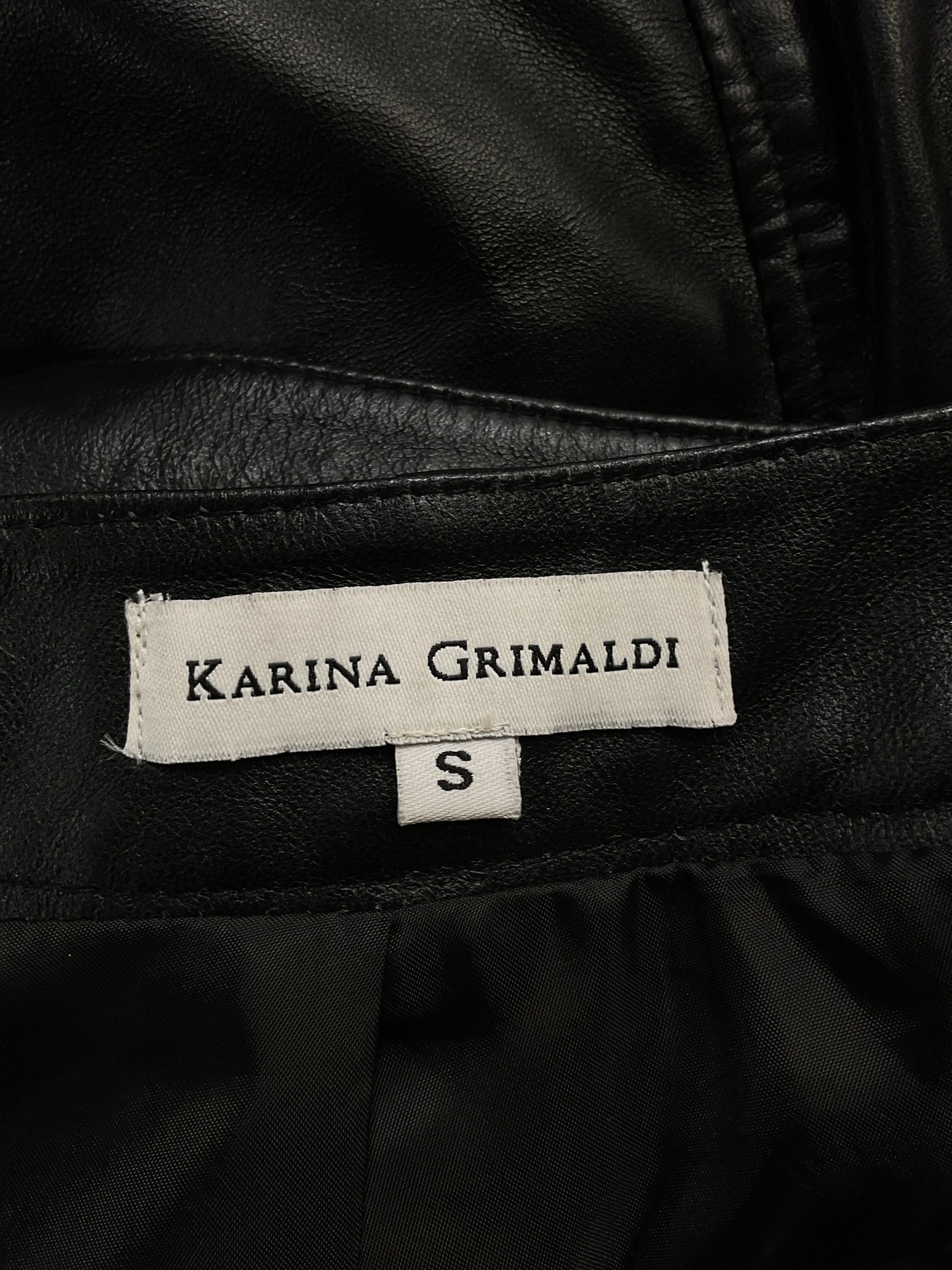 Petronella Leather Skirt In Black - Image 4
