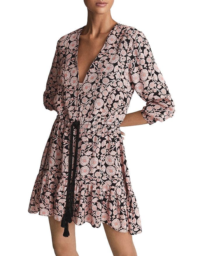 January Floral Print Mini Dress - Image 1
