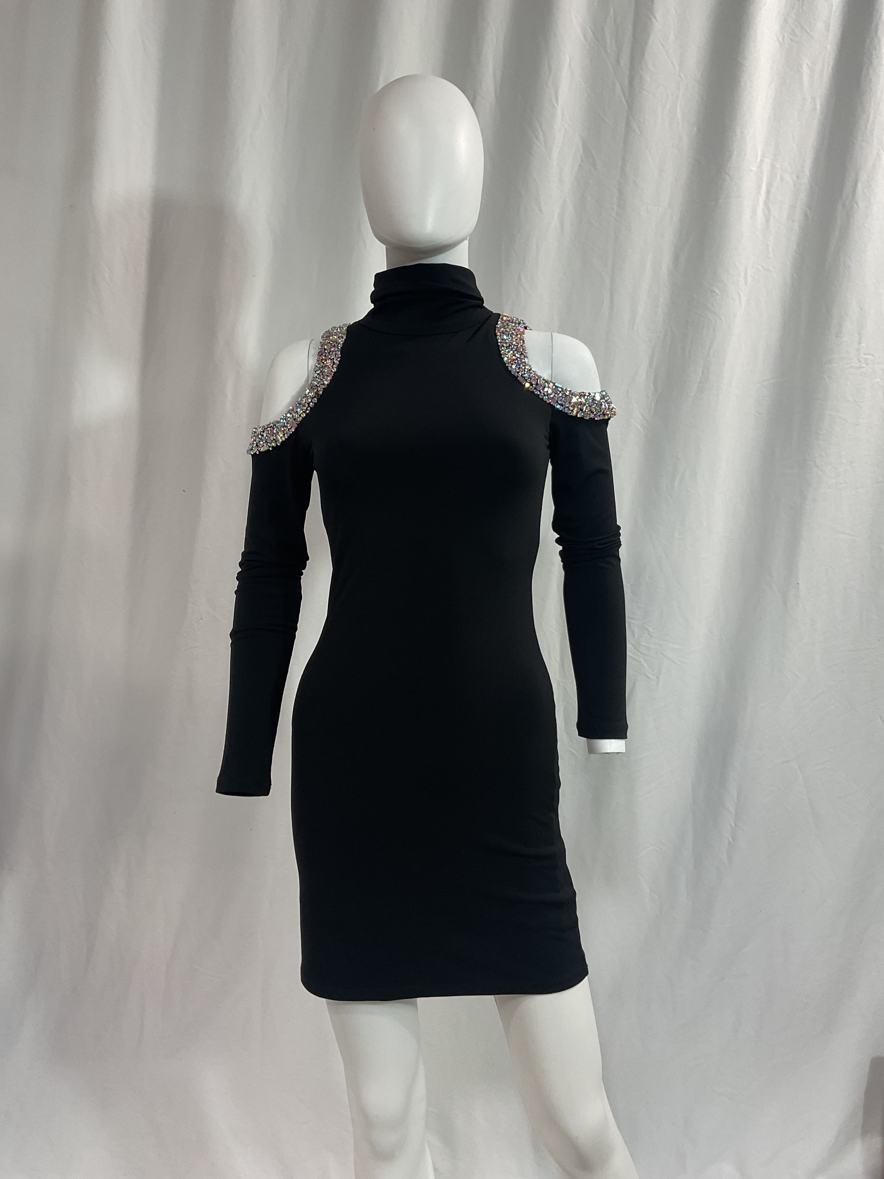 Delora Embellished Shoulder Cut Out Mini Dress - Image 2