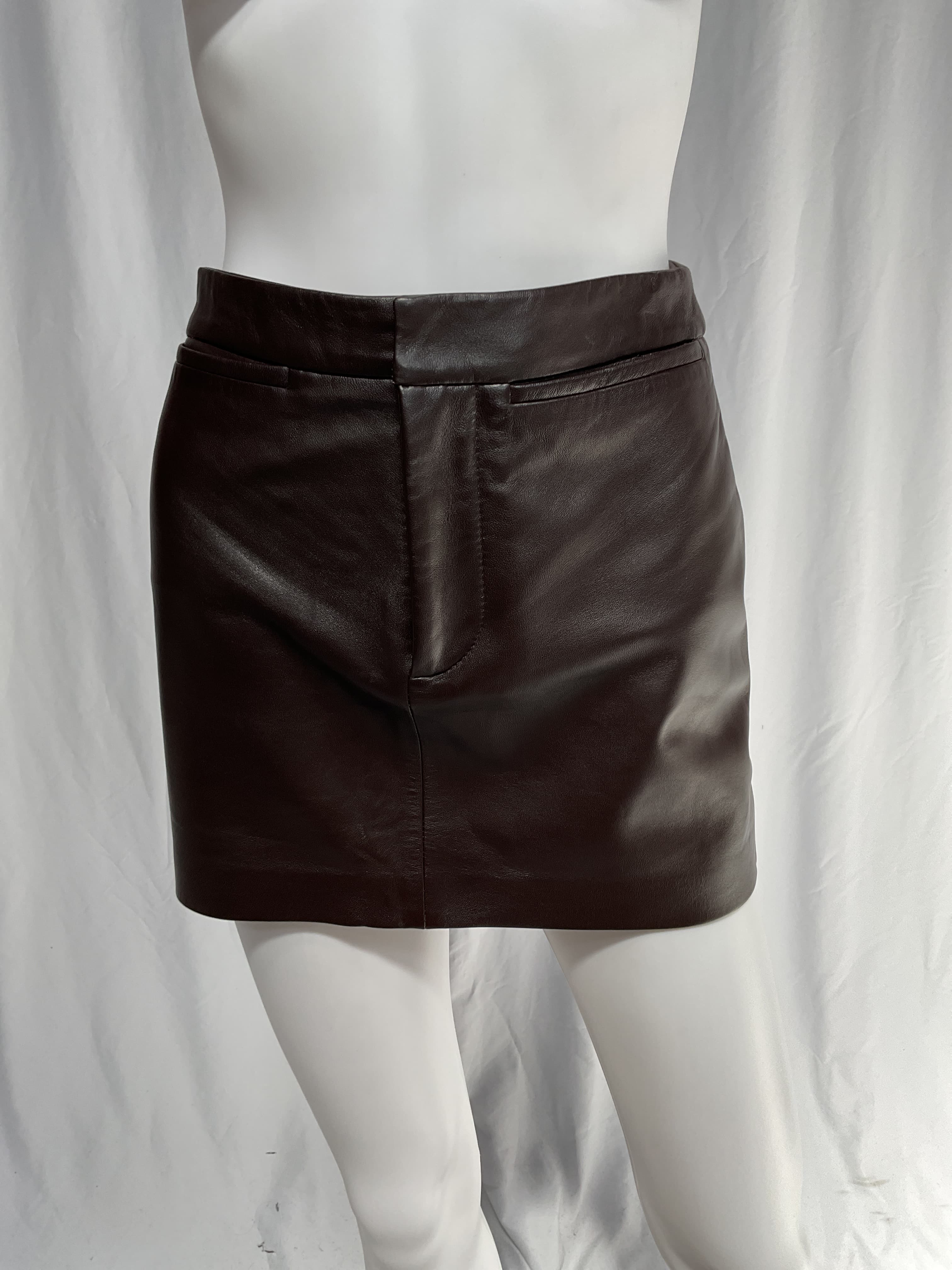 Leather Mini Skirt - Image 2