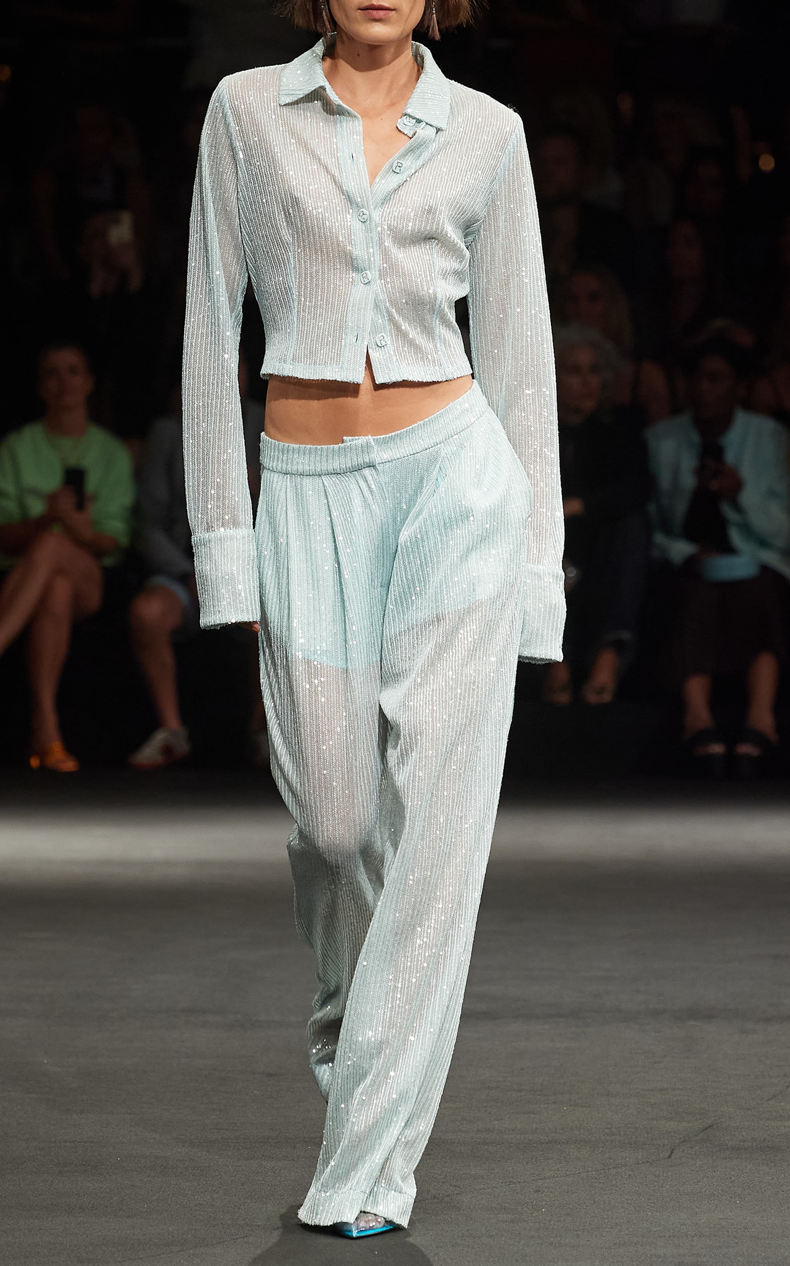 Sequin Wide-Leg Pants - Image 1
