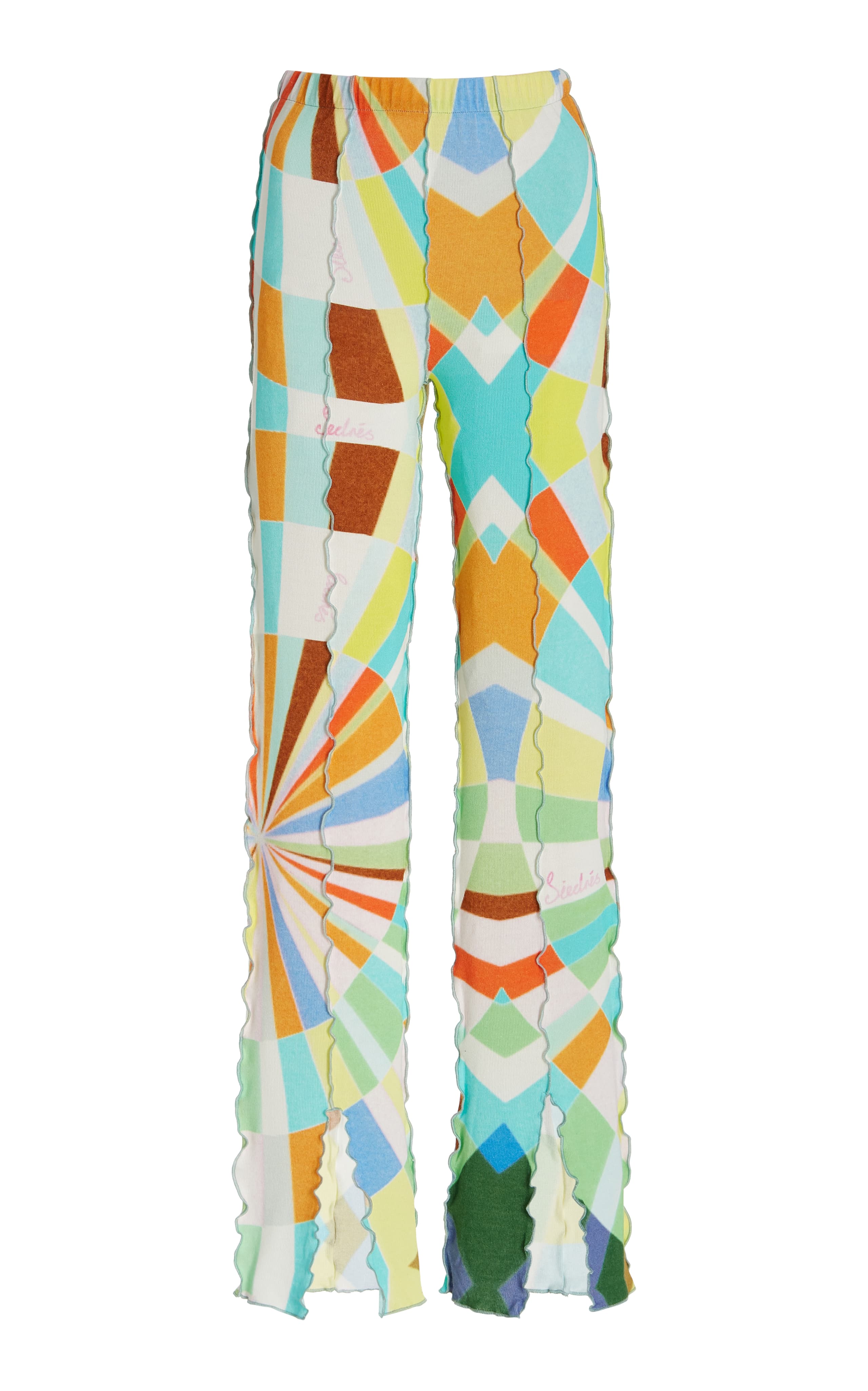 Mult Kaleidescope-Print Jersey Slim-Leg Pants - Image 1