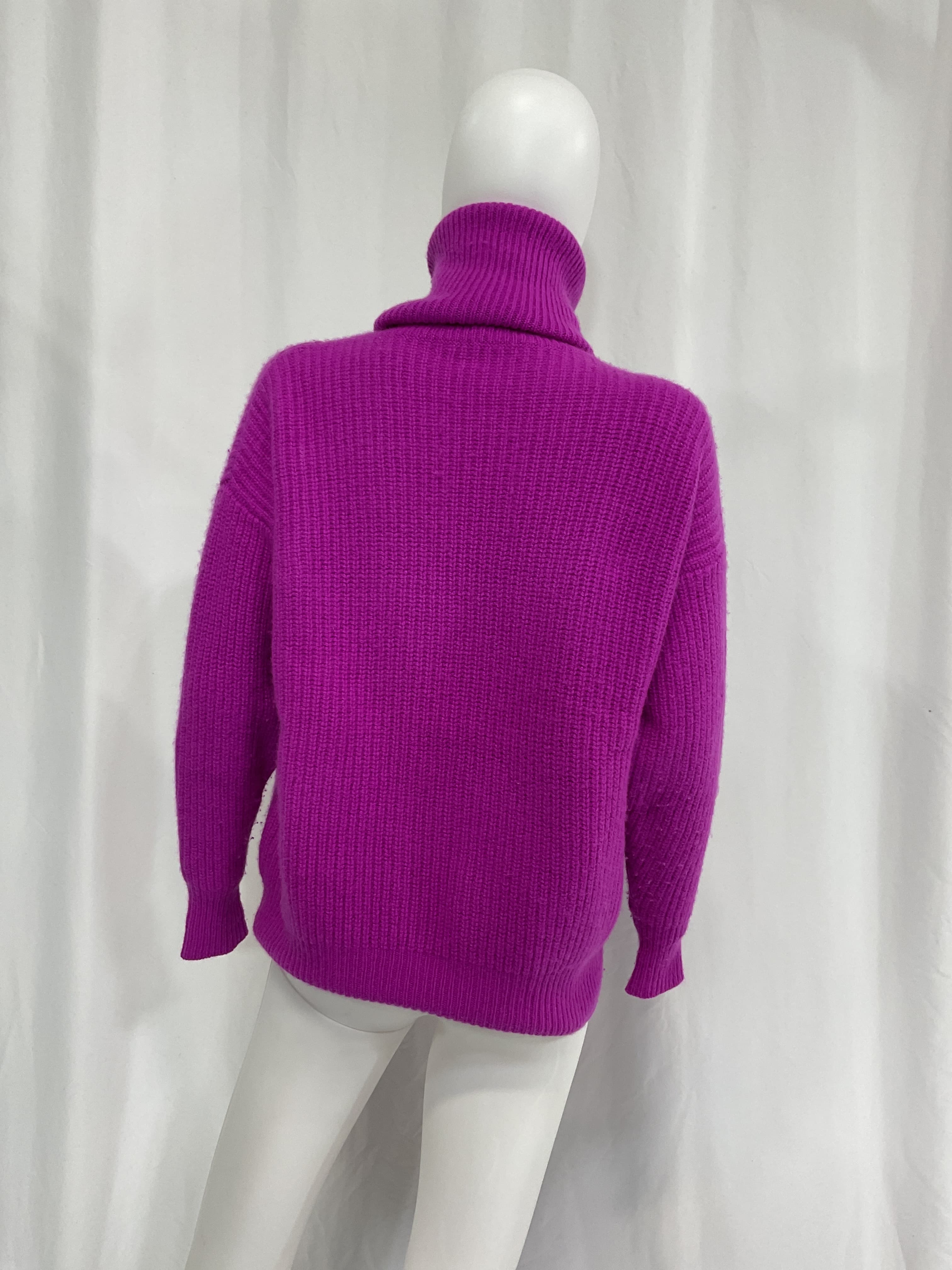 Oversized Turtleneck In Fuschia - Image 2