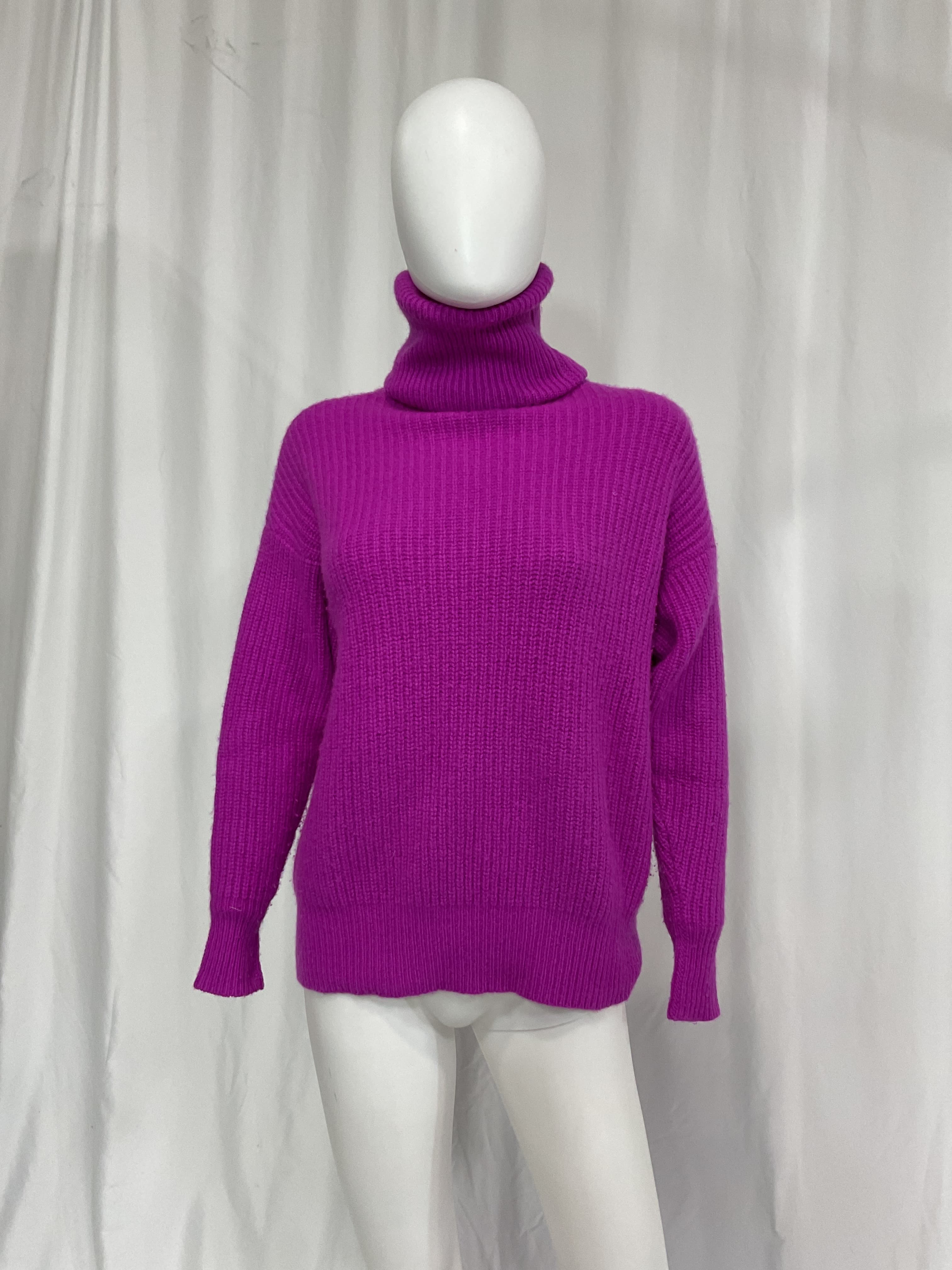 Oversized Turtleneck In Fuschia - Image 3