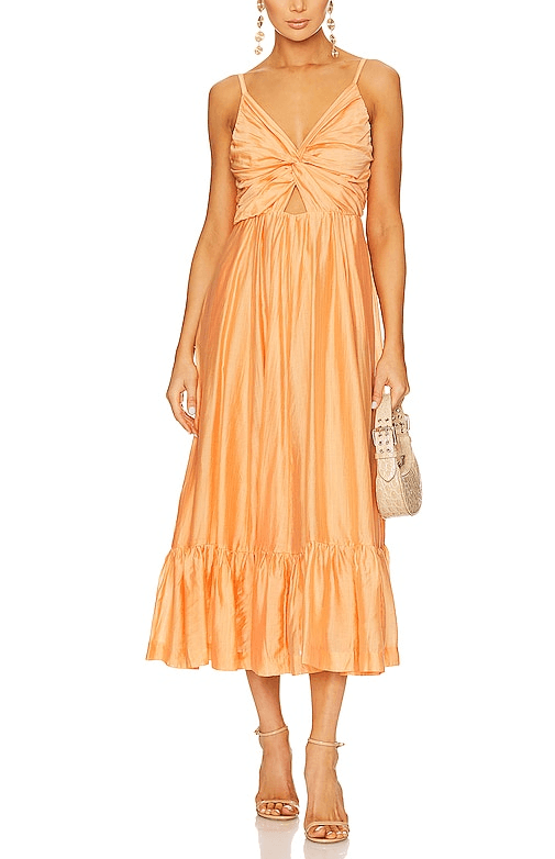 Olinda Dress In Peach - Image 1