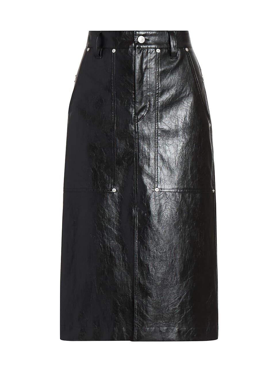 toile Angele Faux-Leather Midi-Skirt - Image 1