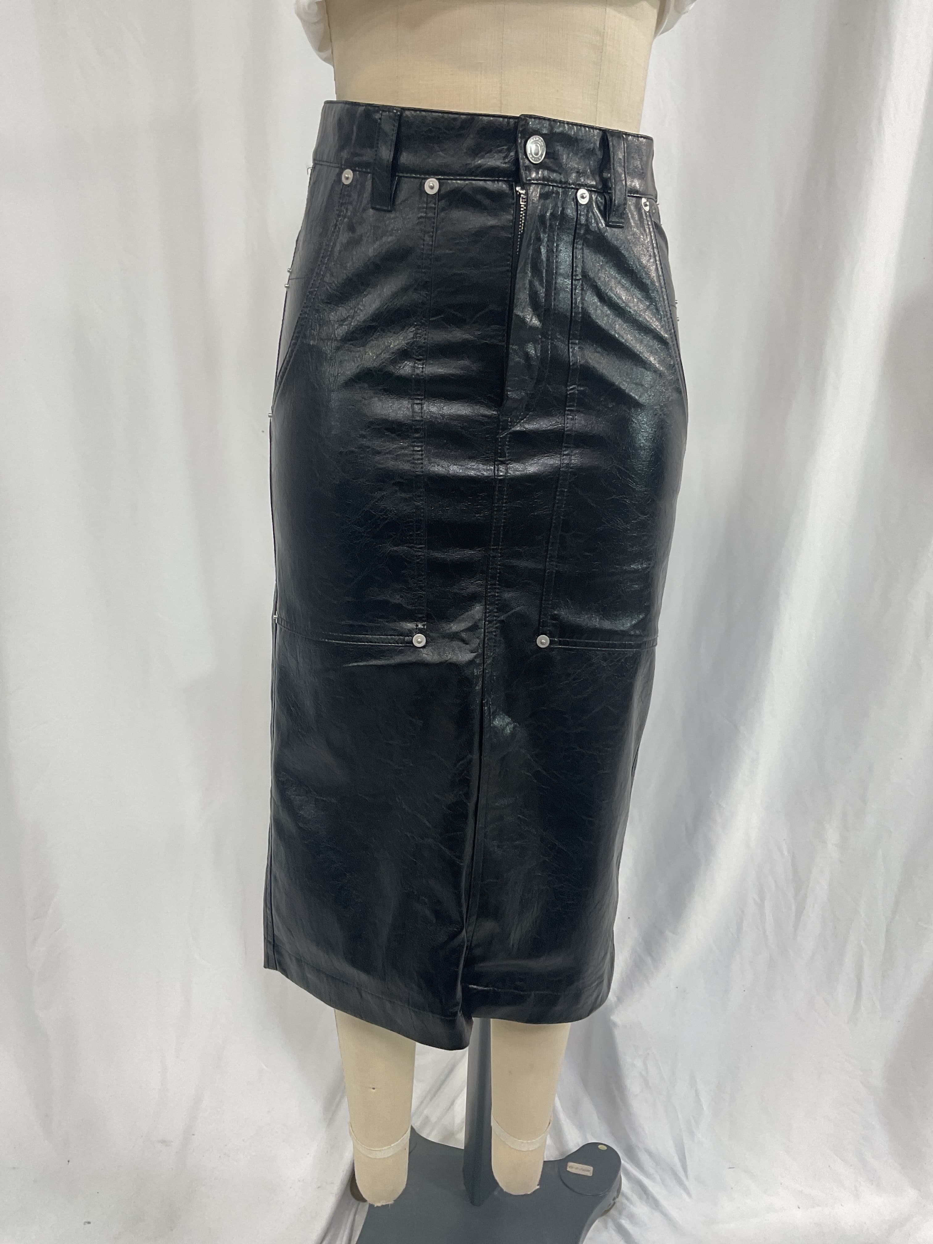 toile Angele Faux-Leather Midi-Skirt - Image 2