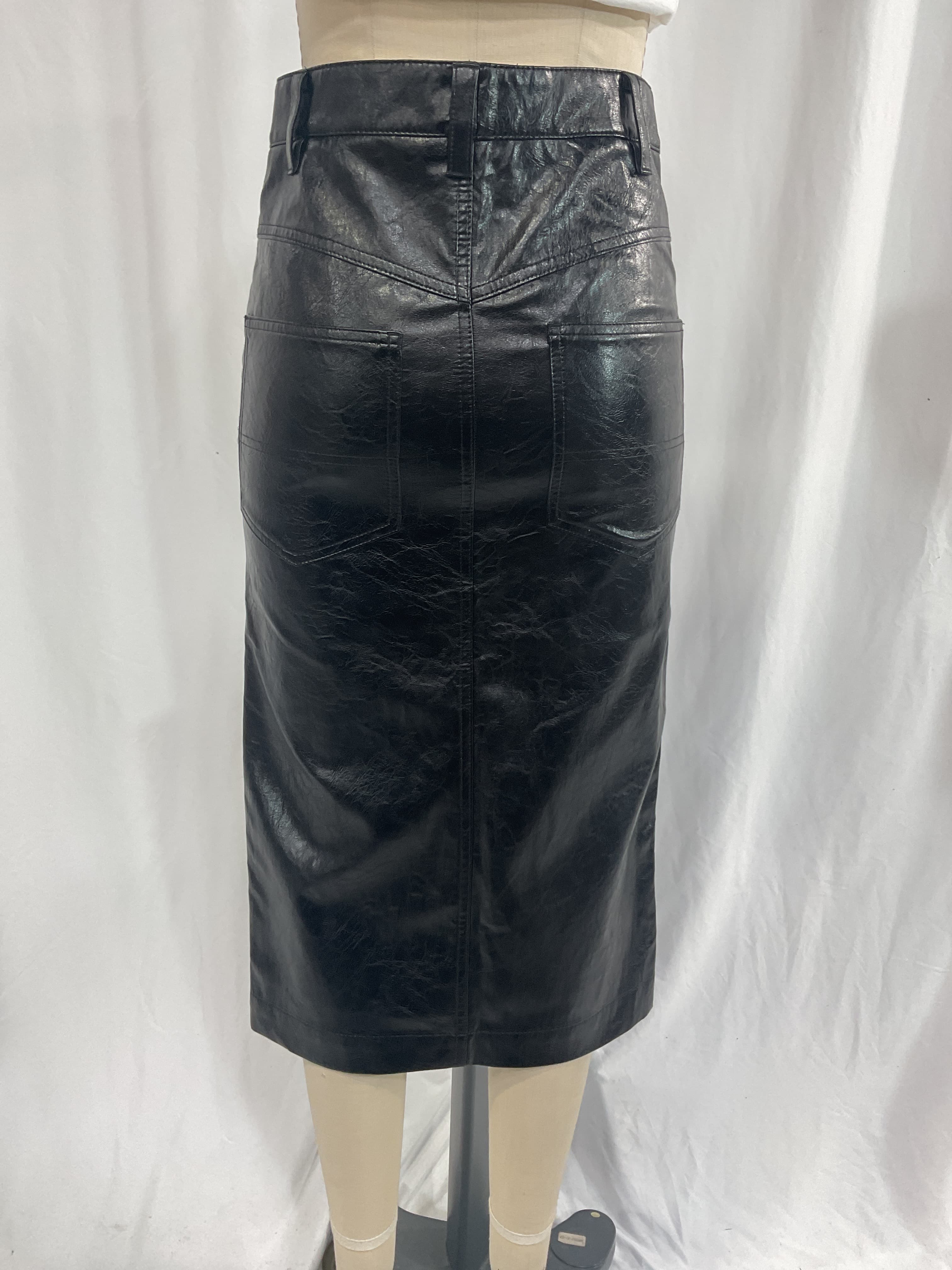 toile Angele Faux-Leather Midi-Skirt - Image 3