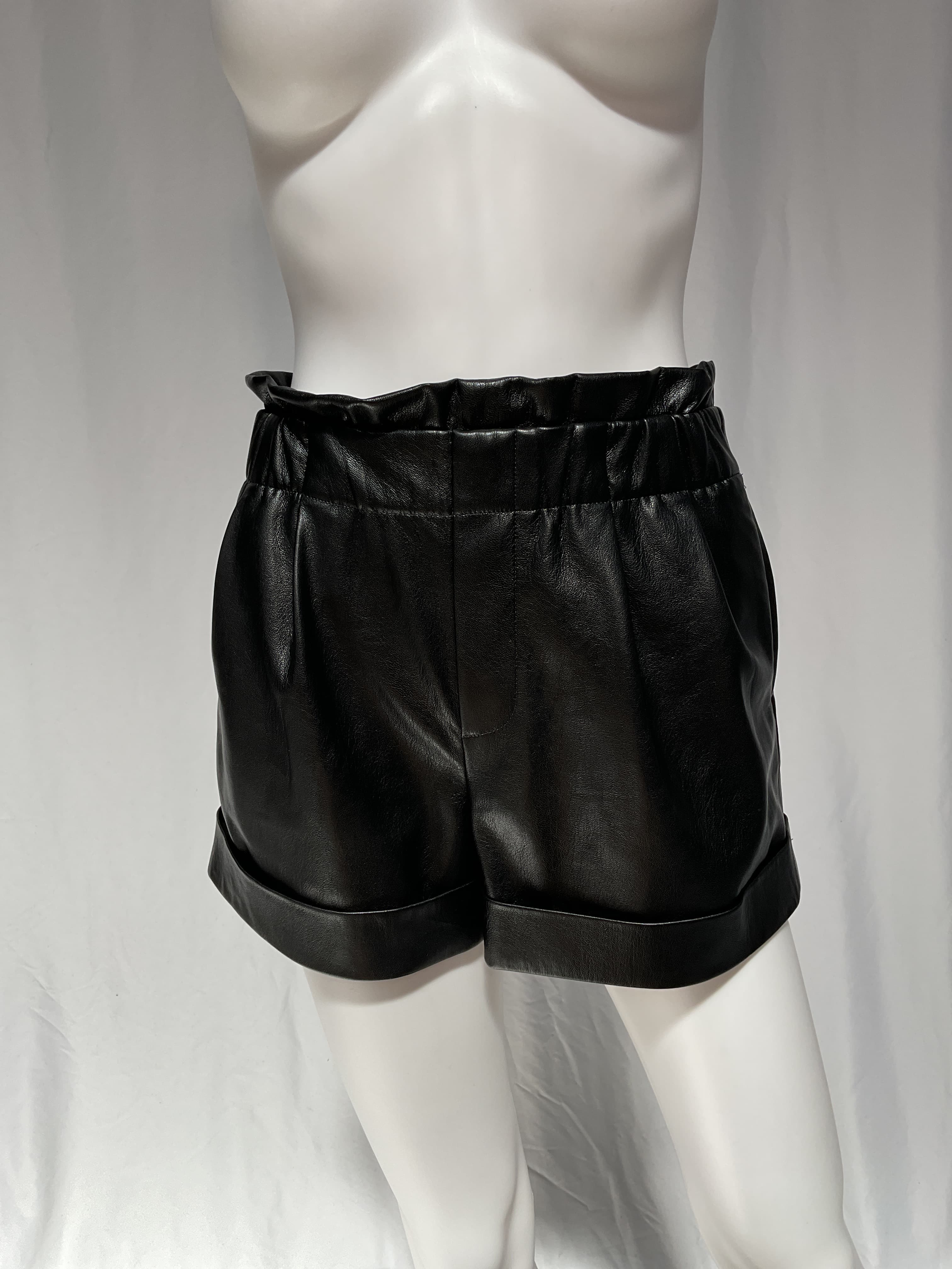 Reagan Vegan Leather Shorts - Image 2