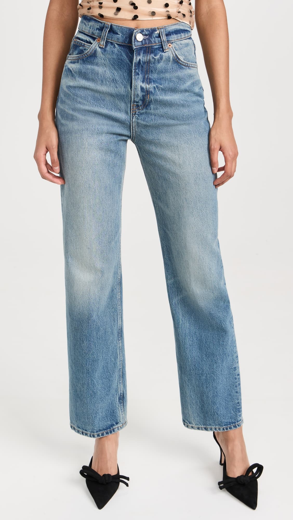 Abby High Rise Straight Jeans - Image 1