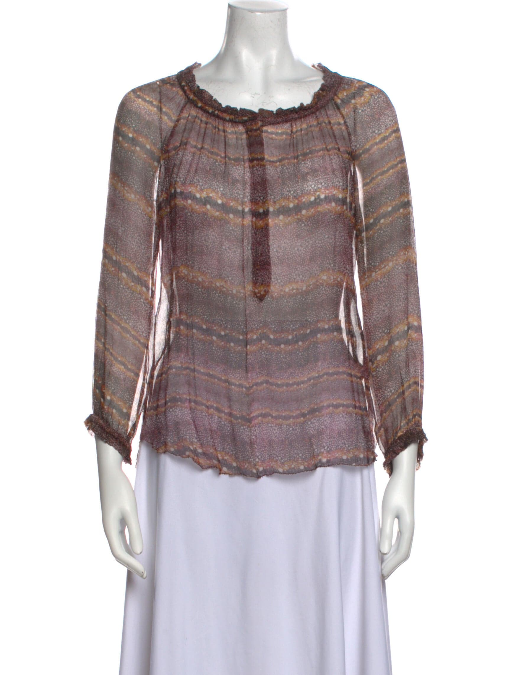 Silk Printed Blouse - Image 1