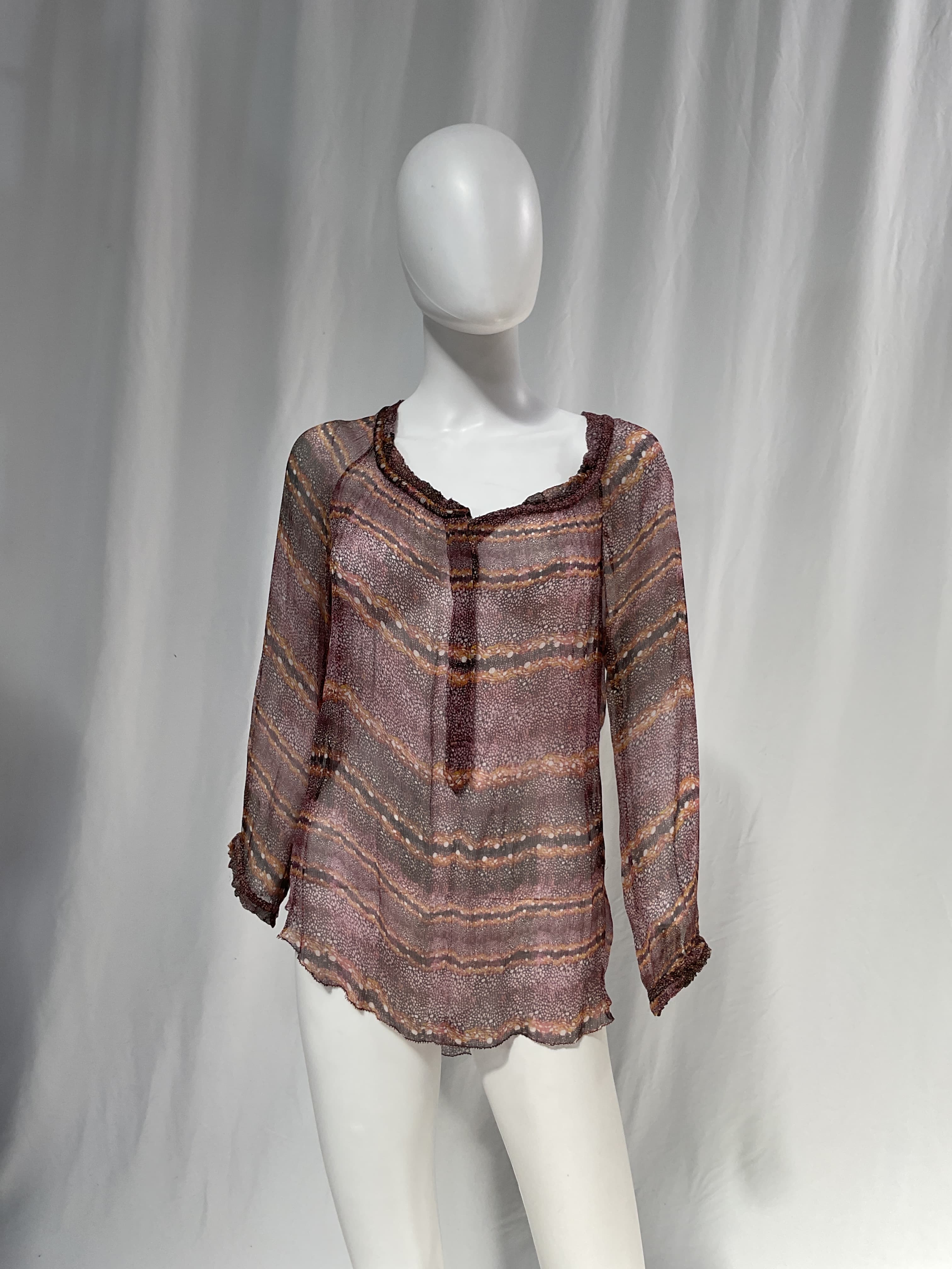 Silk Printed Blouse - Image 2