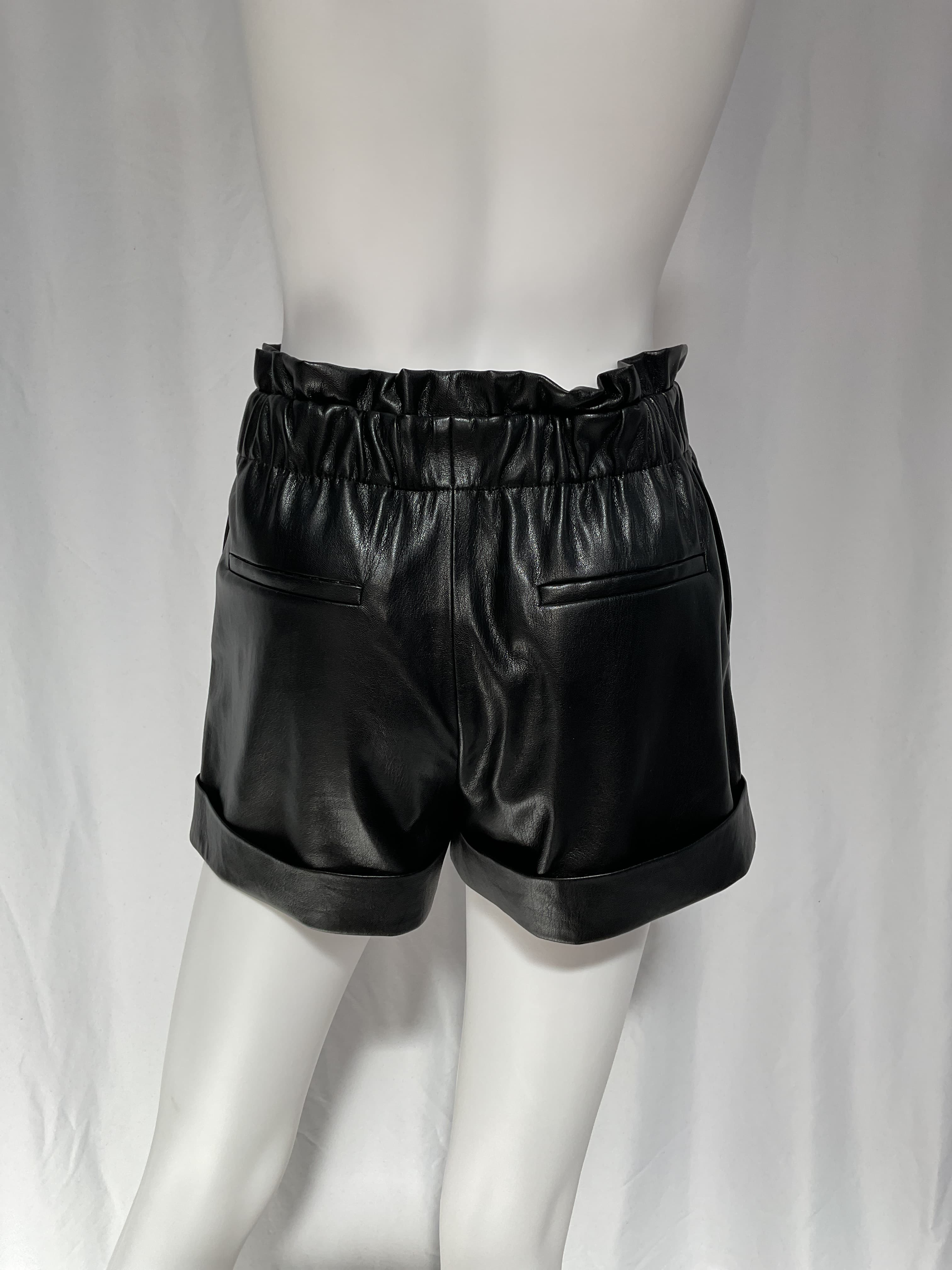 Reagan Vegan Leather Shorts - Image 4