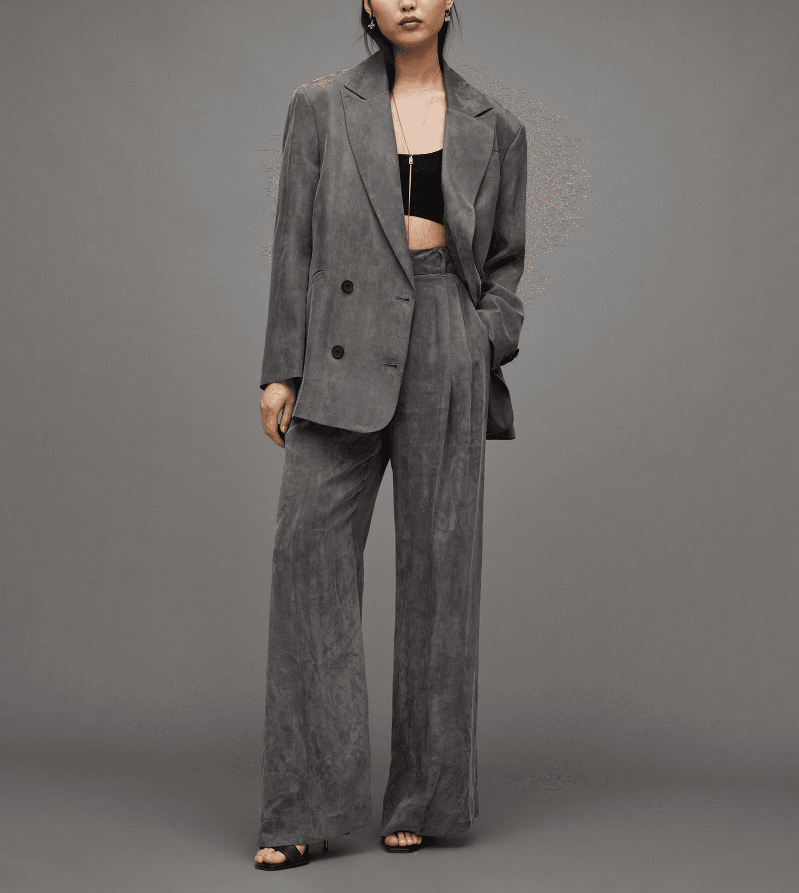Elle Double Breasted Lightweight Blazer - Image 1
