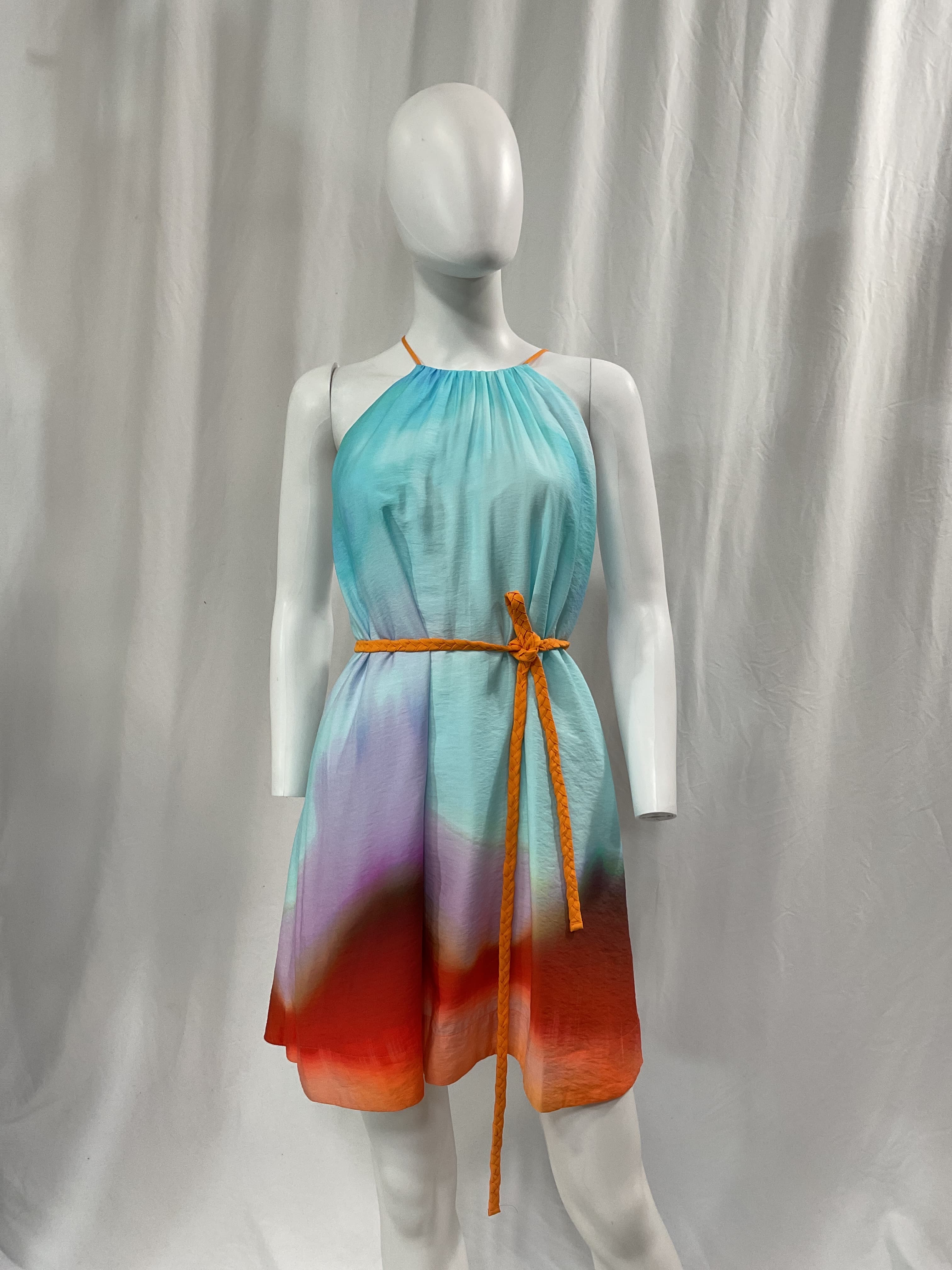 Odessa Nylon Printed Cover Ups Mini Tent Dress - Image 2