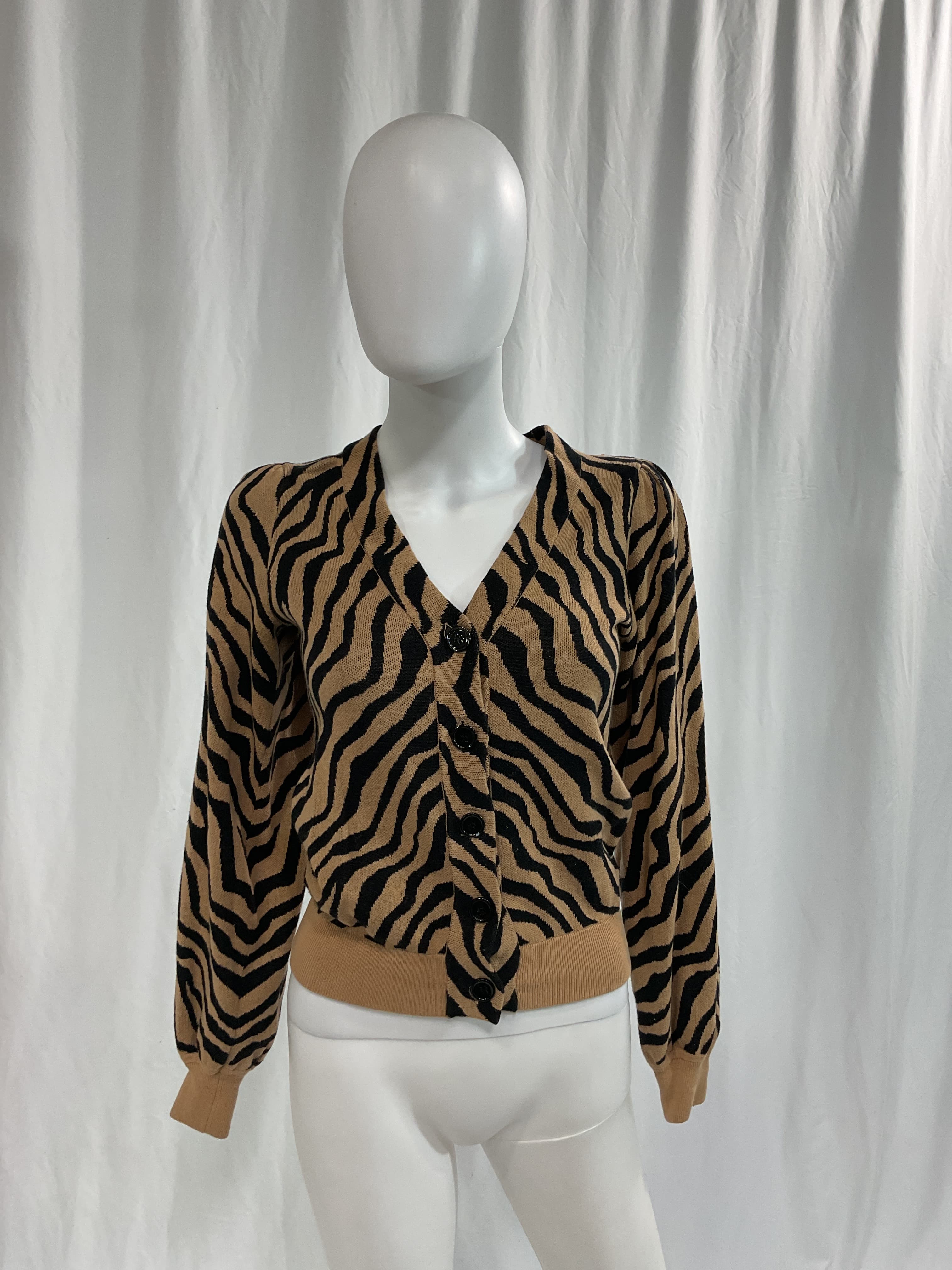 Zebra-Striped Cardigan - Image 2