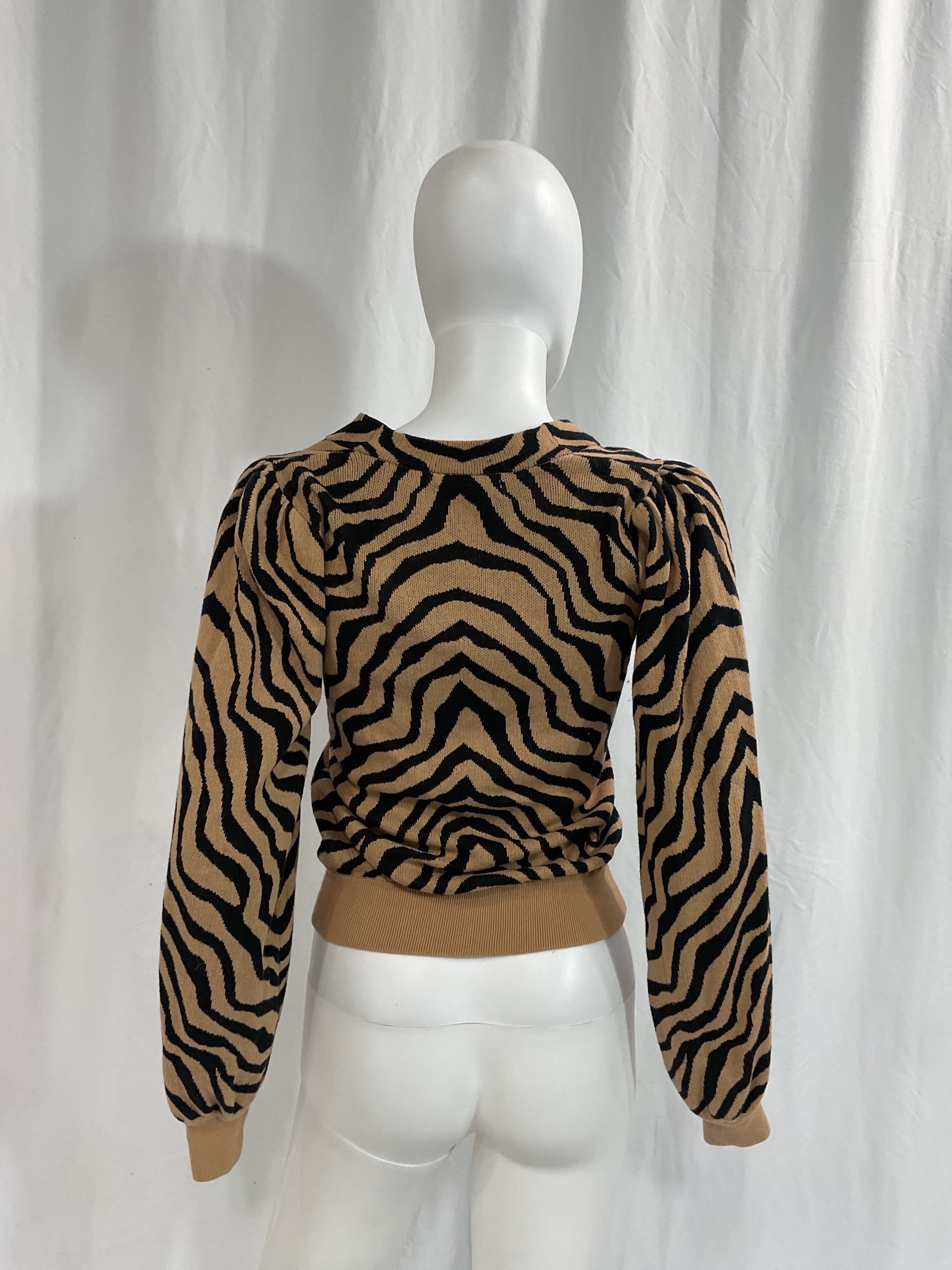 Zebra-Striped Cardigan - Image 3