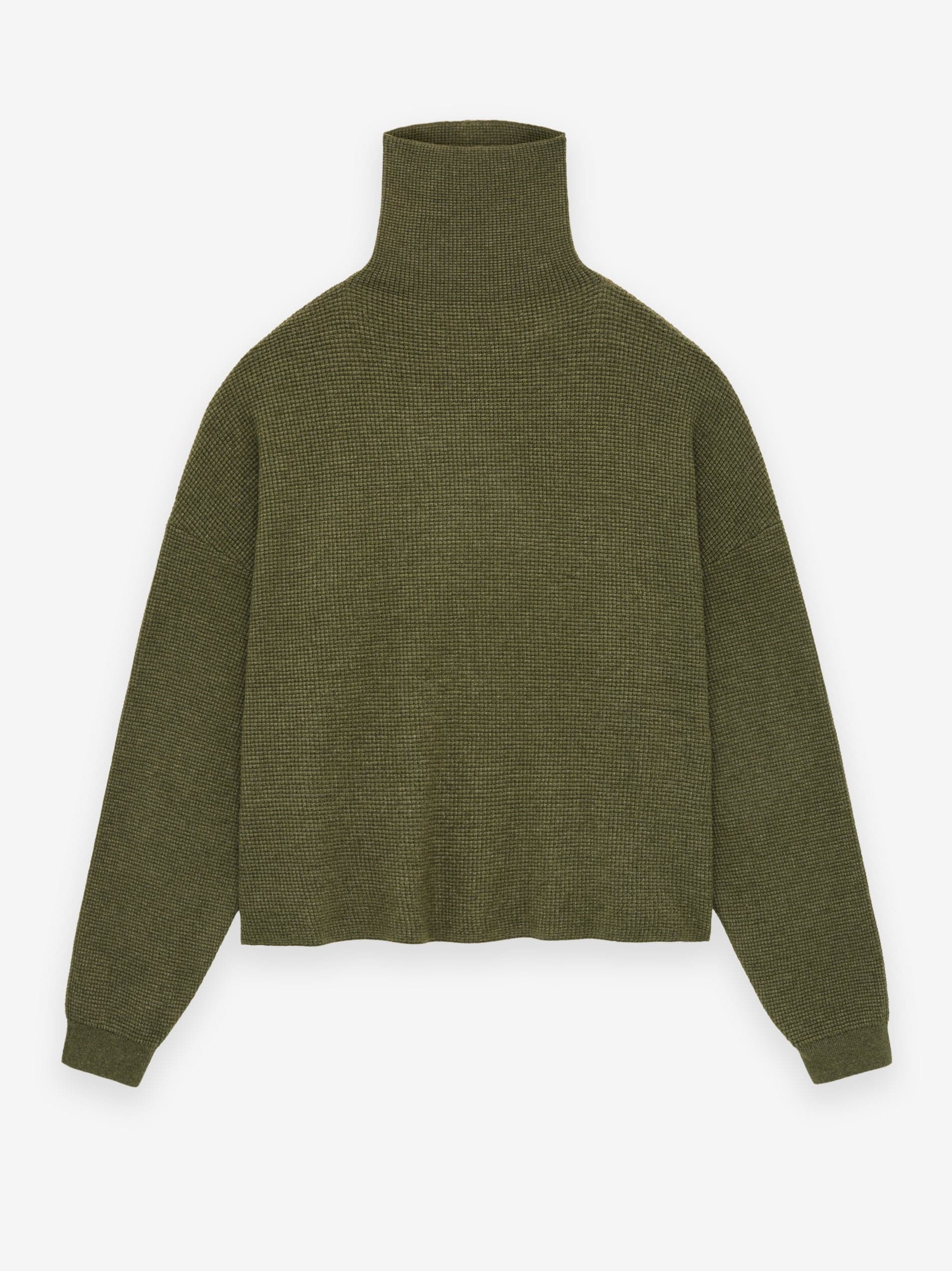 Womens Waffle Turtleneck - Image 1