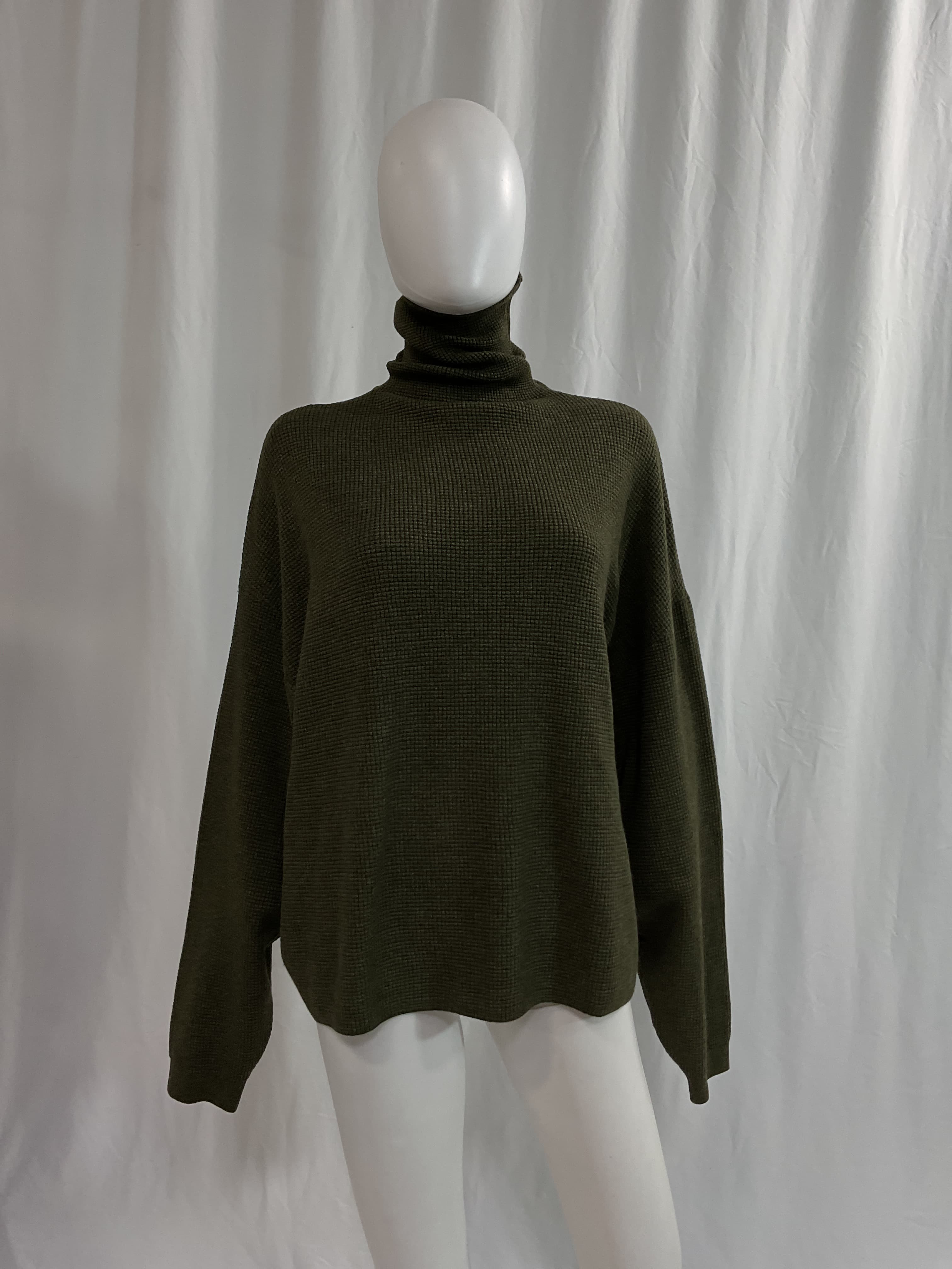 Womens Waffle Turtleneck - Image 2