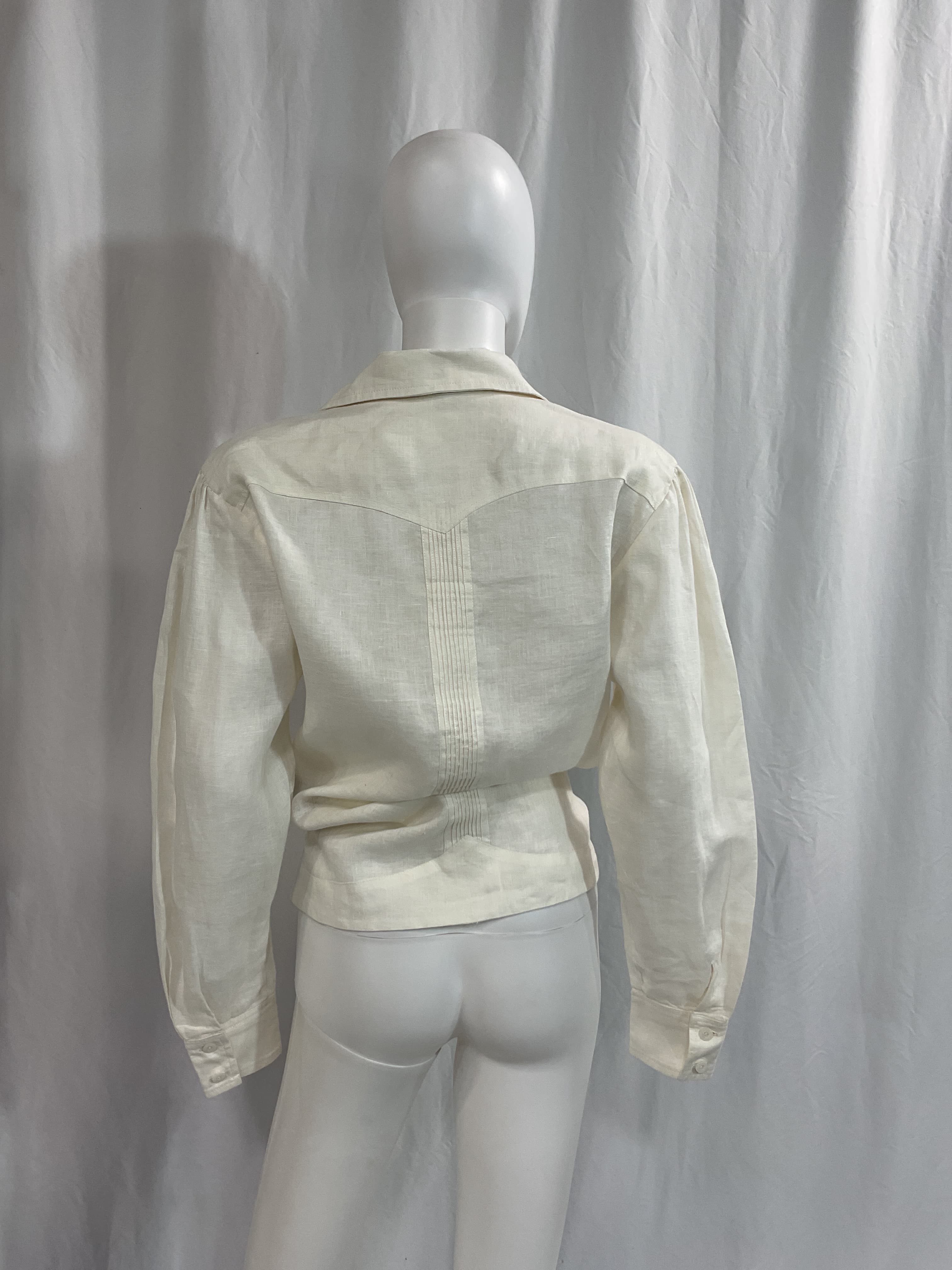 Ecru Anhelos De Paz Guayabera Shirt In Ecru - Image 4