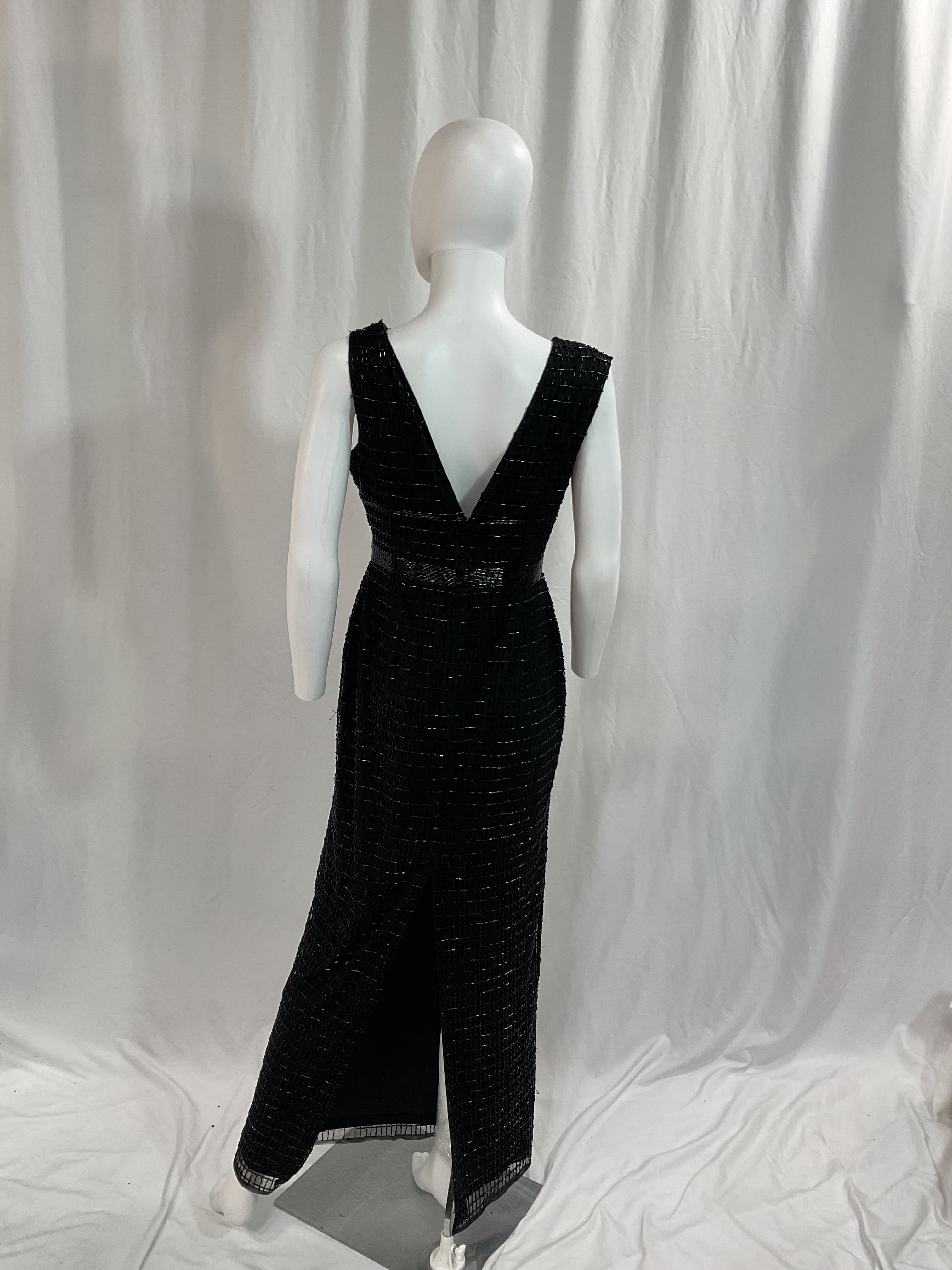 Beaded Cap Sleeve Column Gown - Image 2