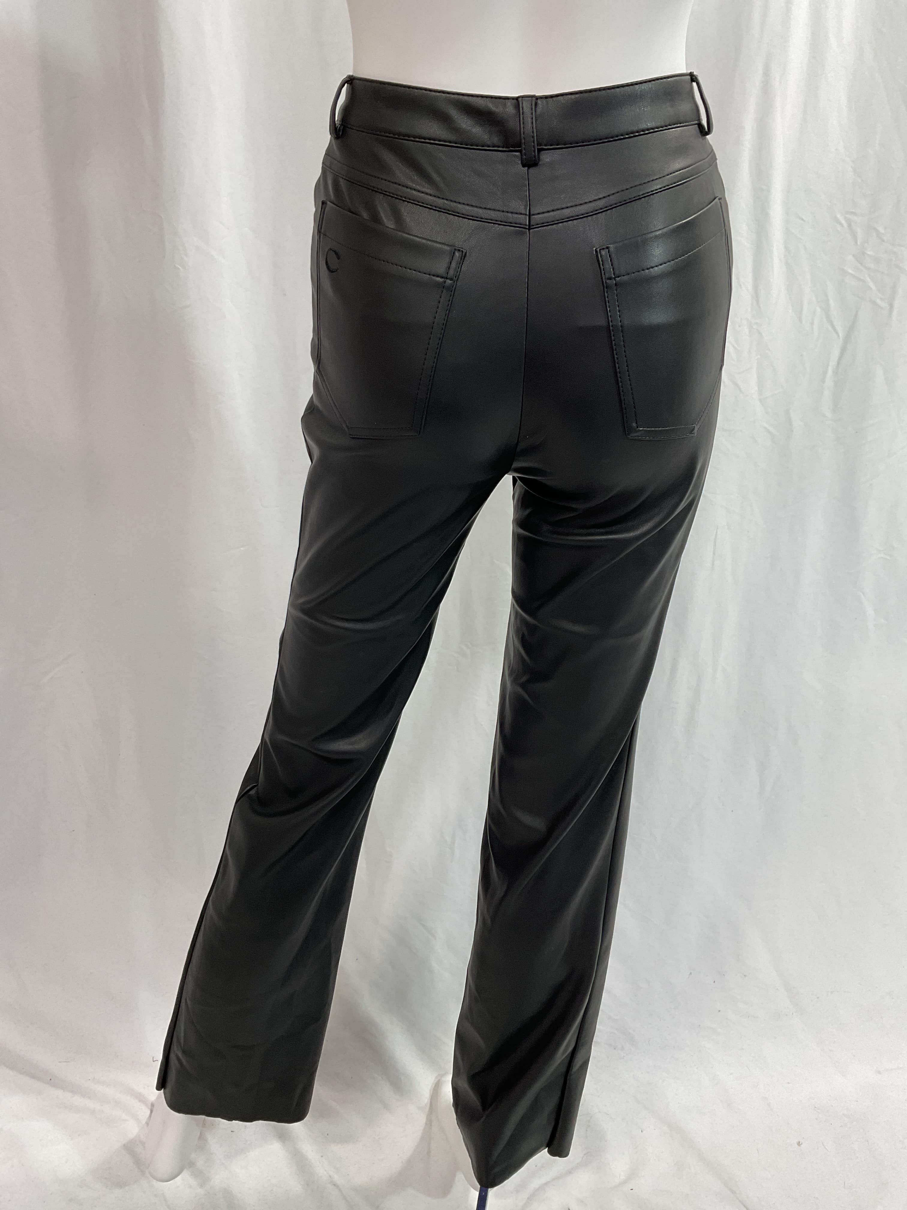 Killa Faux Leather Trousers In Black - Image 2