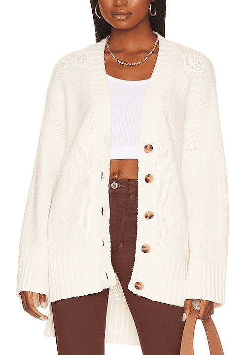 House Of Harlow 1960 X Revolve Leila Cardigan In Antique White - Image 1