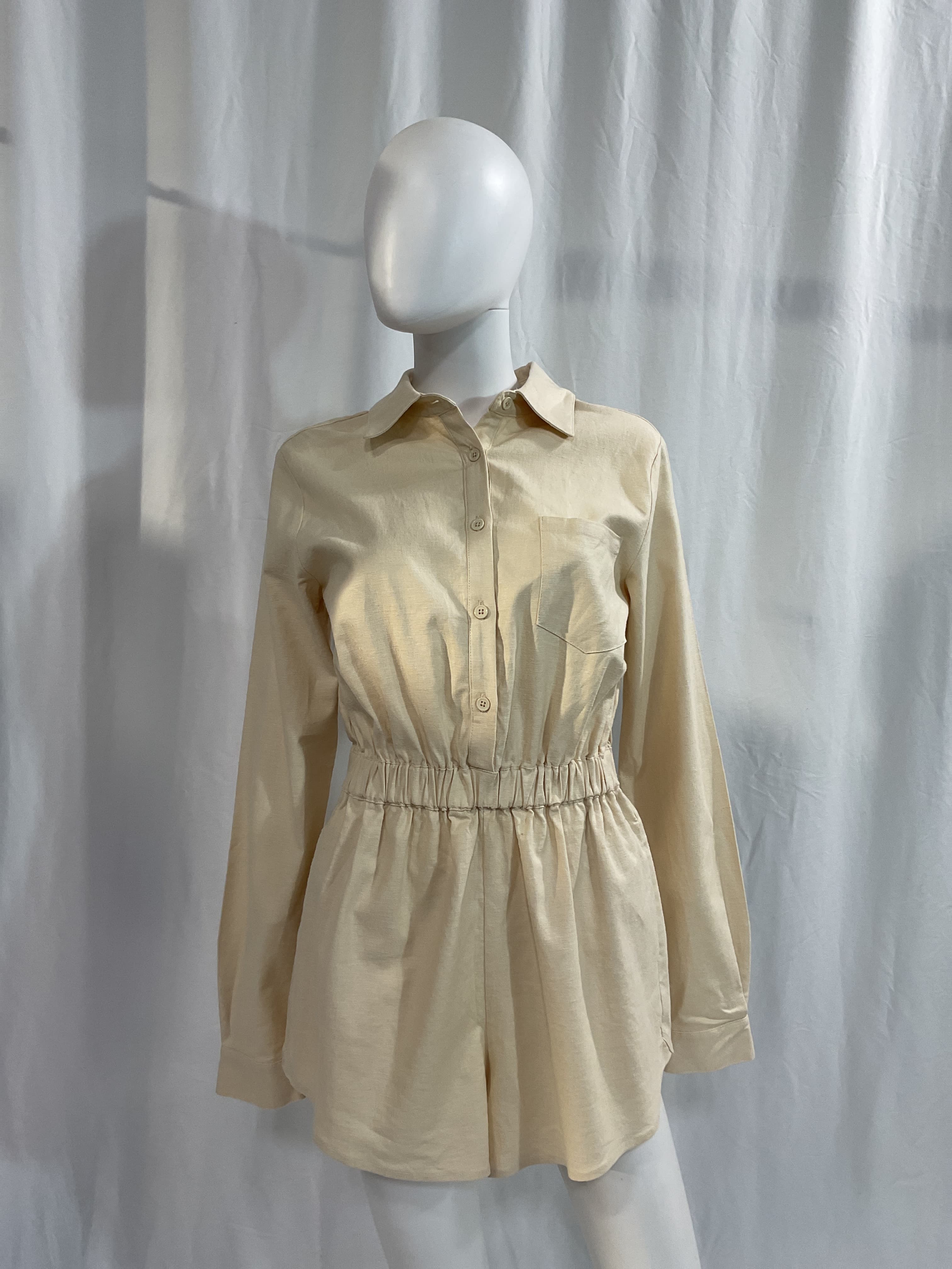 Karolina Romper In Oatmeal - Image 2