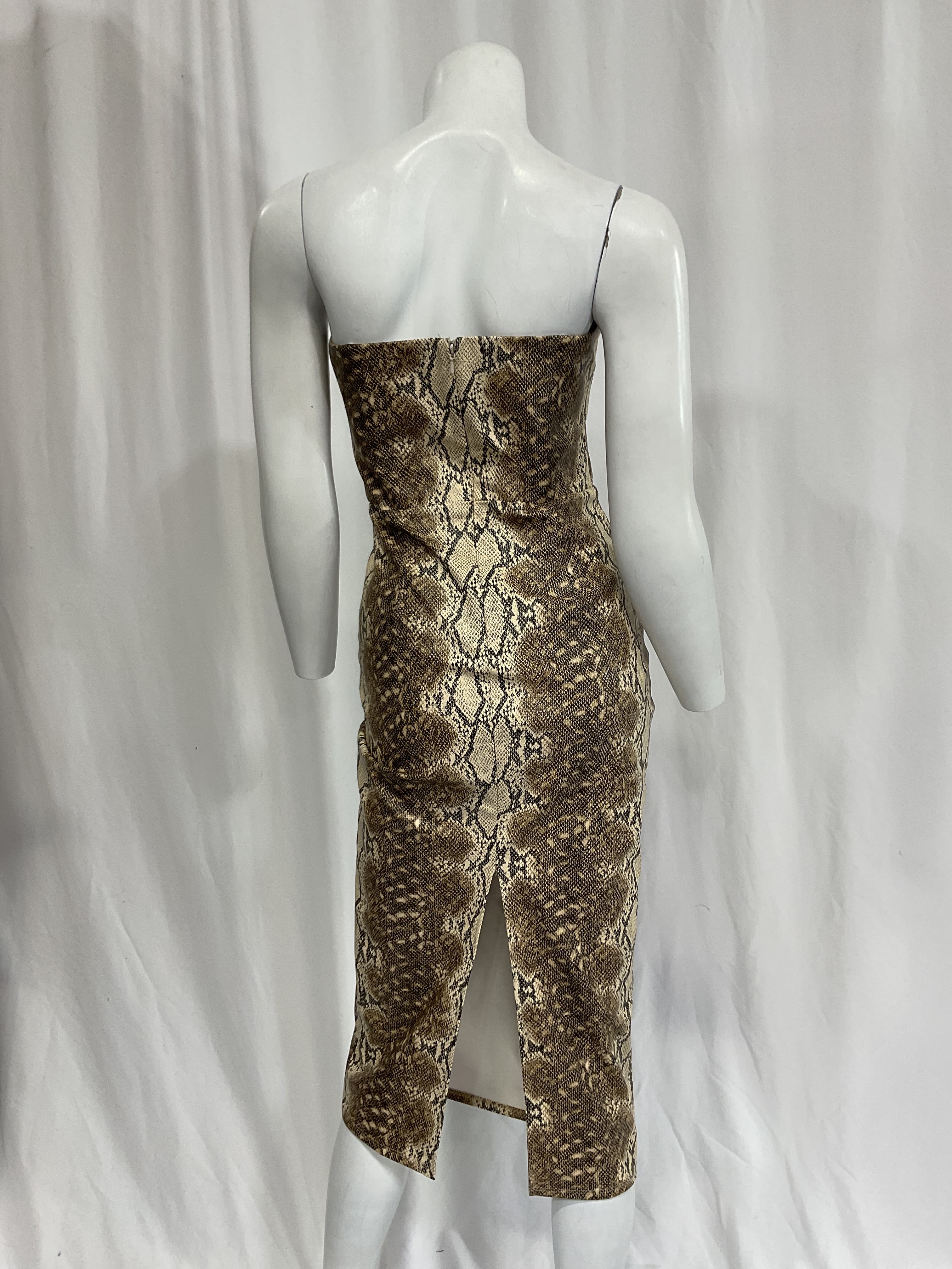 Vixen Dress In Camel Snake - Image 3