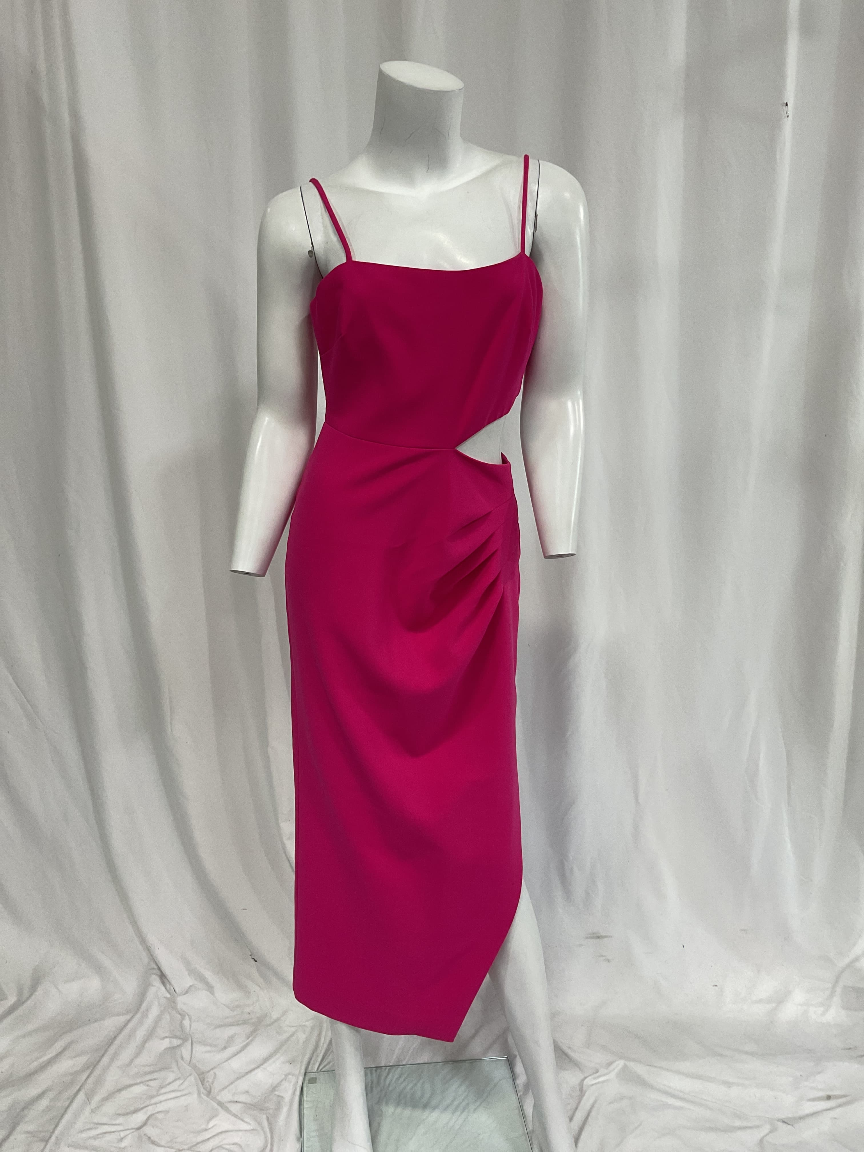 Zeldana Dress In Fuchsia - Image 3