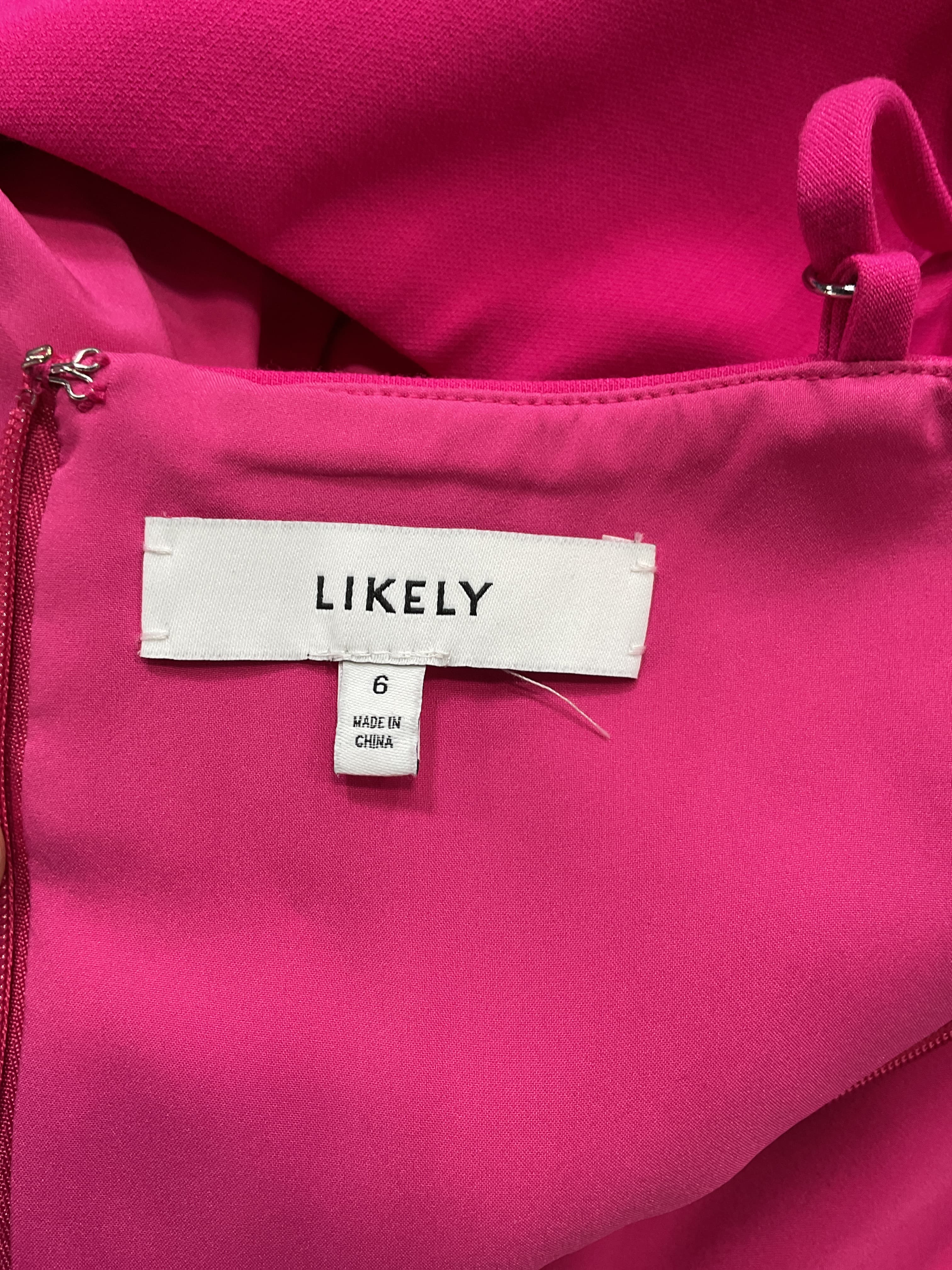 Zeldana Dress In Fuchsia - Image 4