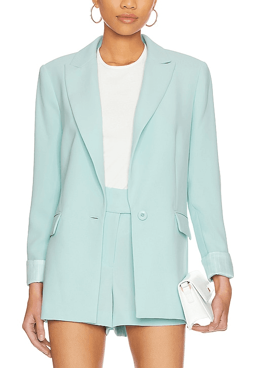 Justine Roll Cuff Blazer In Julep - Image 1
