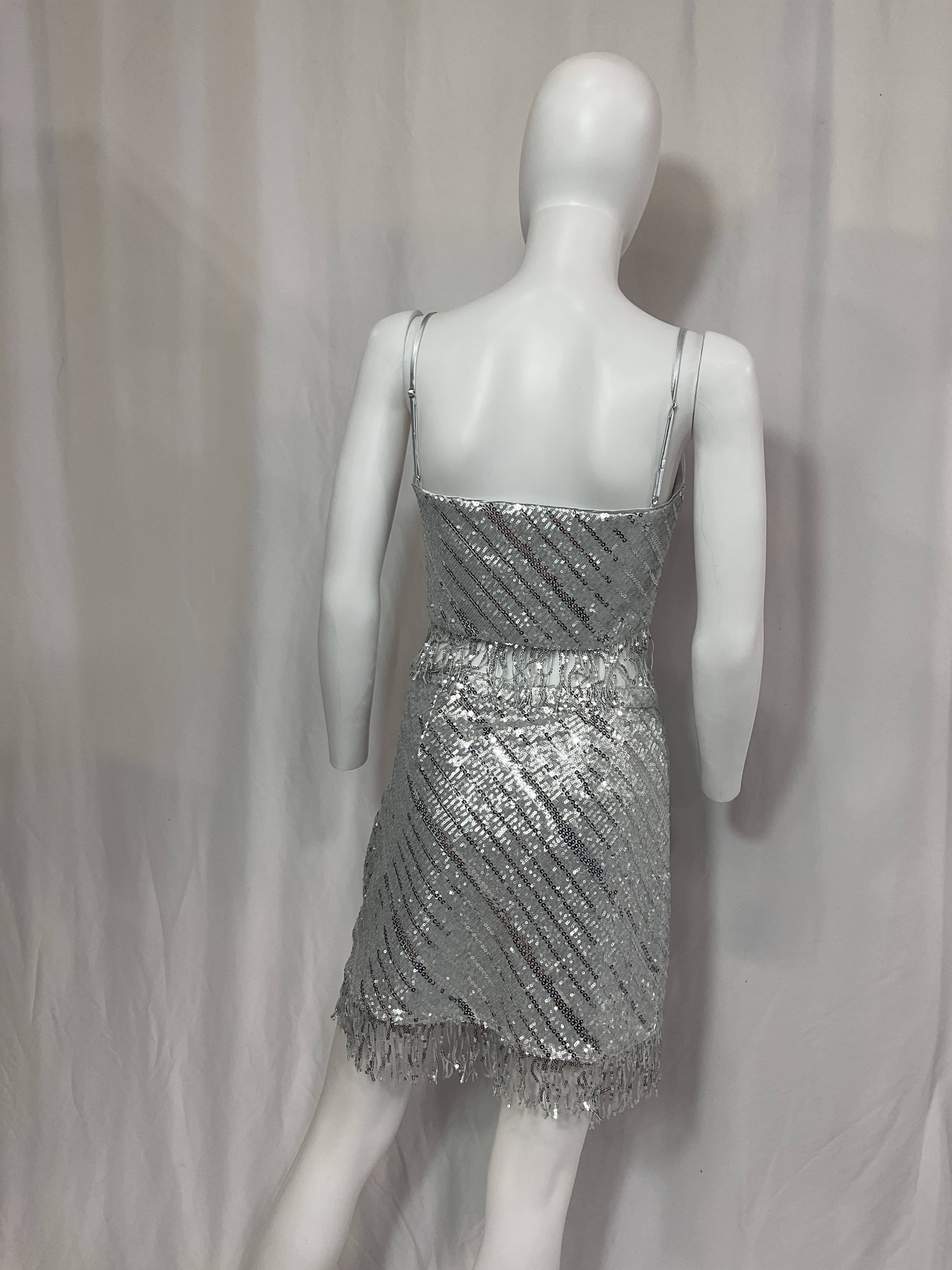 Persephone Top & Mini Skirt Set In Platinum - Image 2