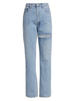 AGOLDE Lana Straight Fit Jeans - Image 1