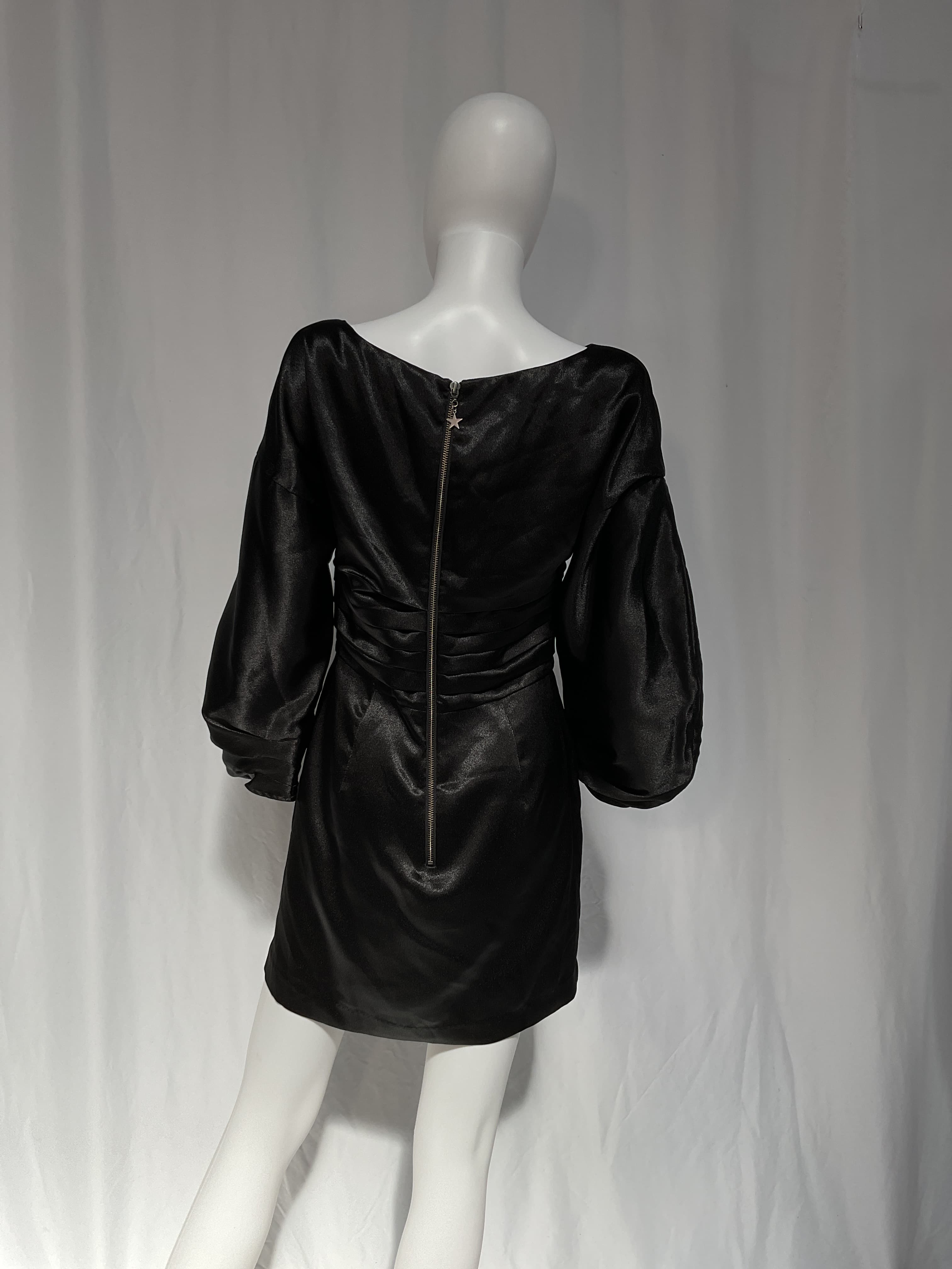 Cristiano Mini Dress In Black Noir - Image 2
