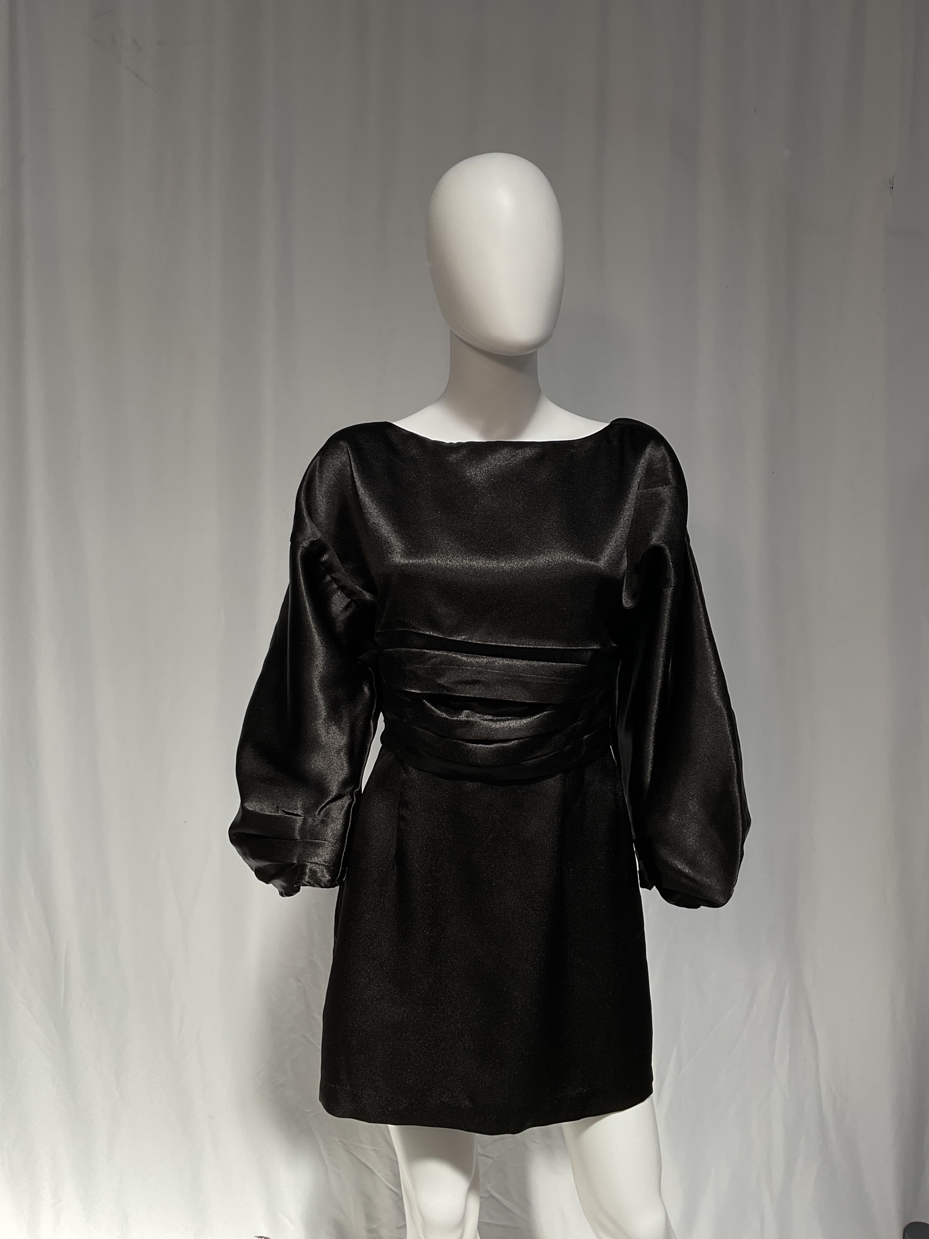 Cristiano Mini Dress In Black Noir - Image 3