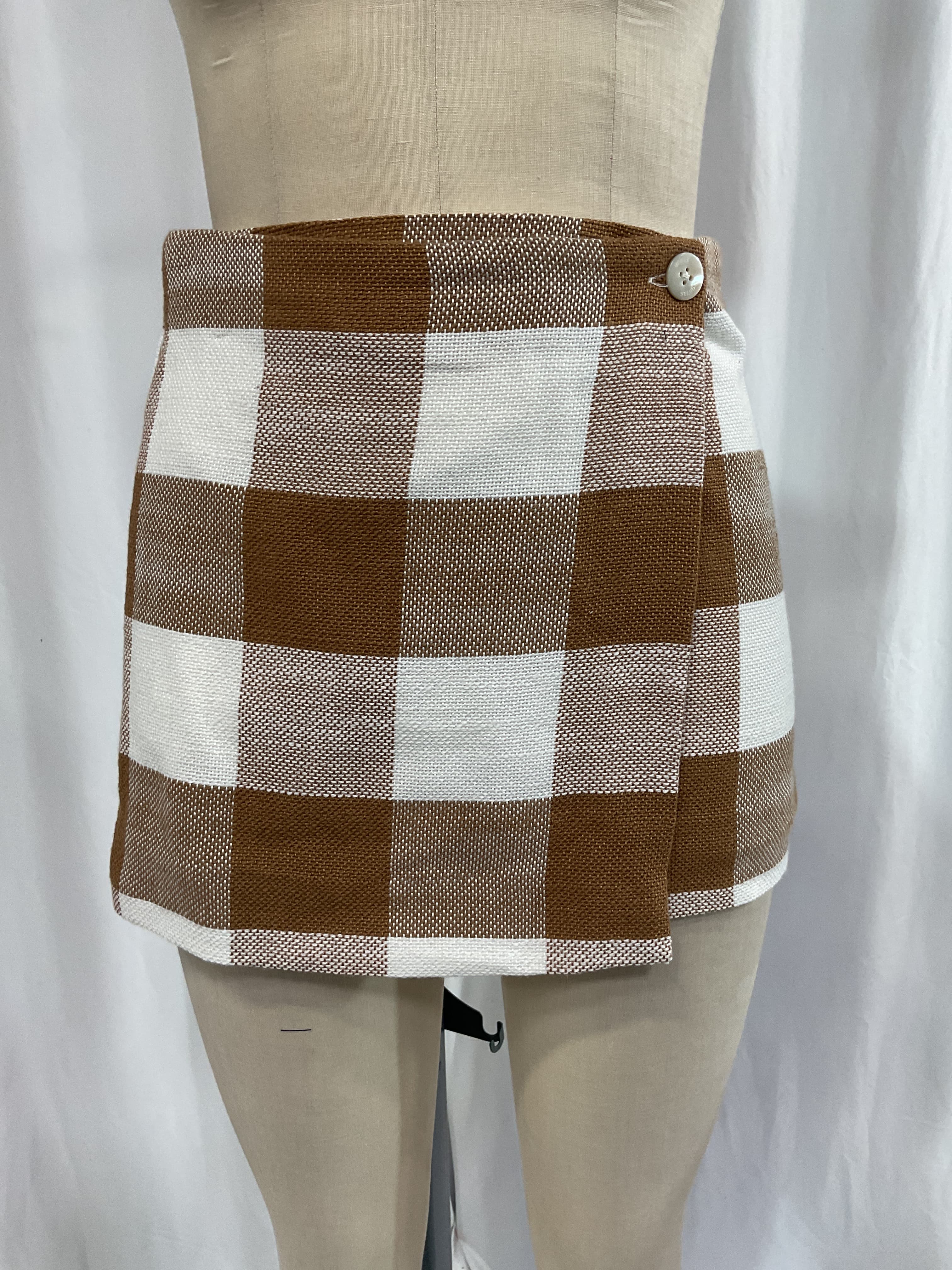 Tour Gingham Cotton-Blend Wrap Miniskirt - Image 2