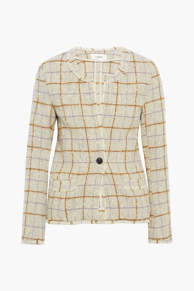 Lyra Checked Wool-Blend Boucl-Tweed Jacket - Image 1