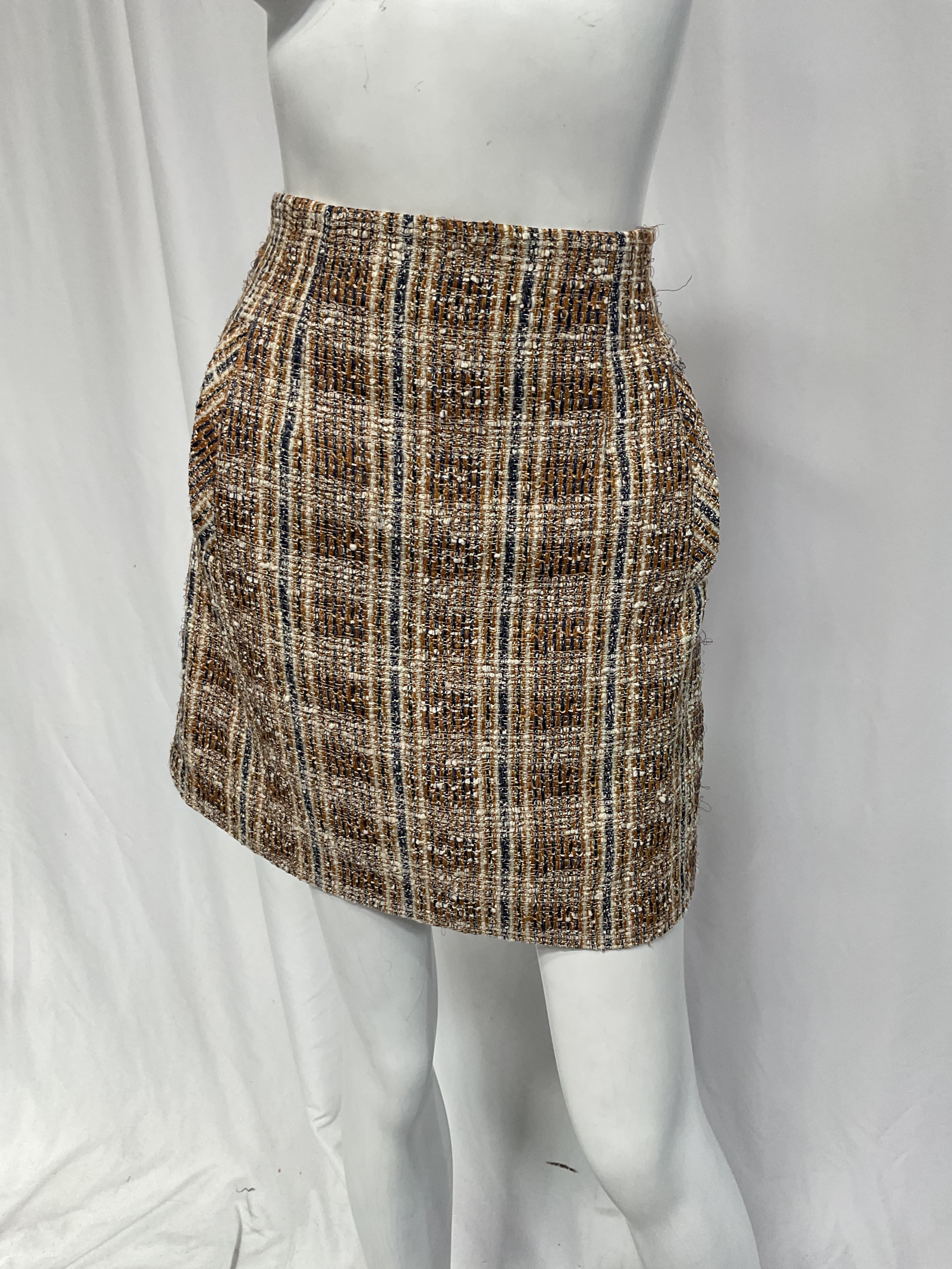 Roman Checked Boucl-Tweed Mini Skirt - Image 2