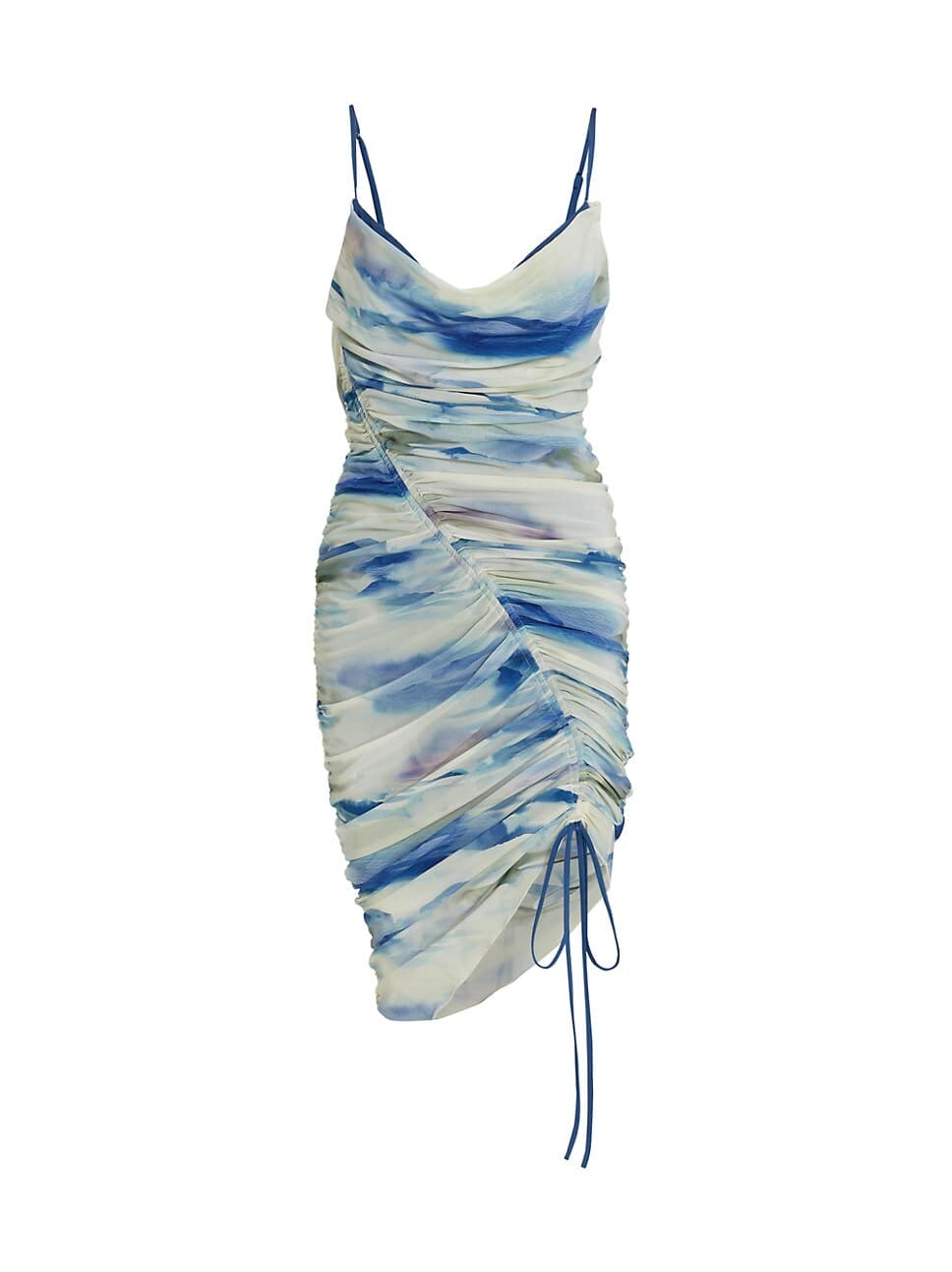 Standard Trixie Ruched Watercolor Mesh Minidress - Image 1