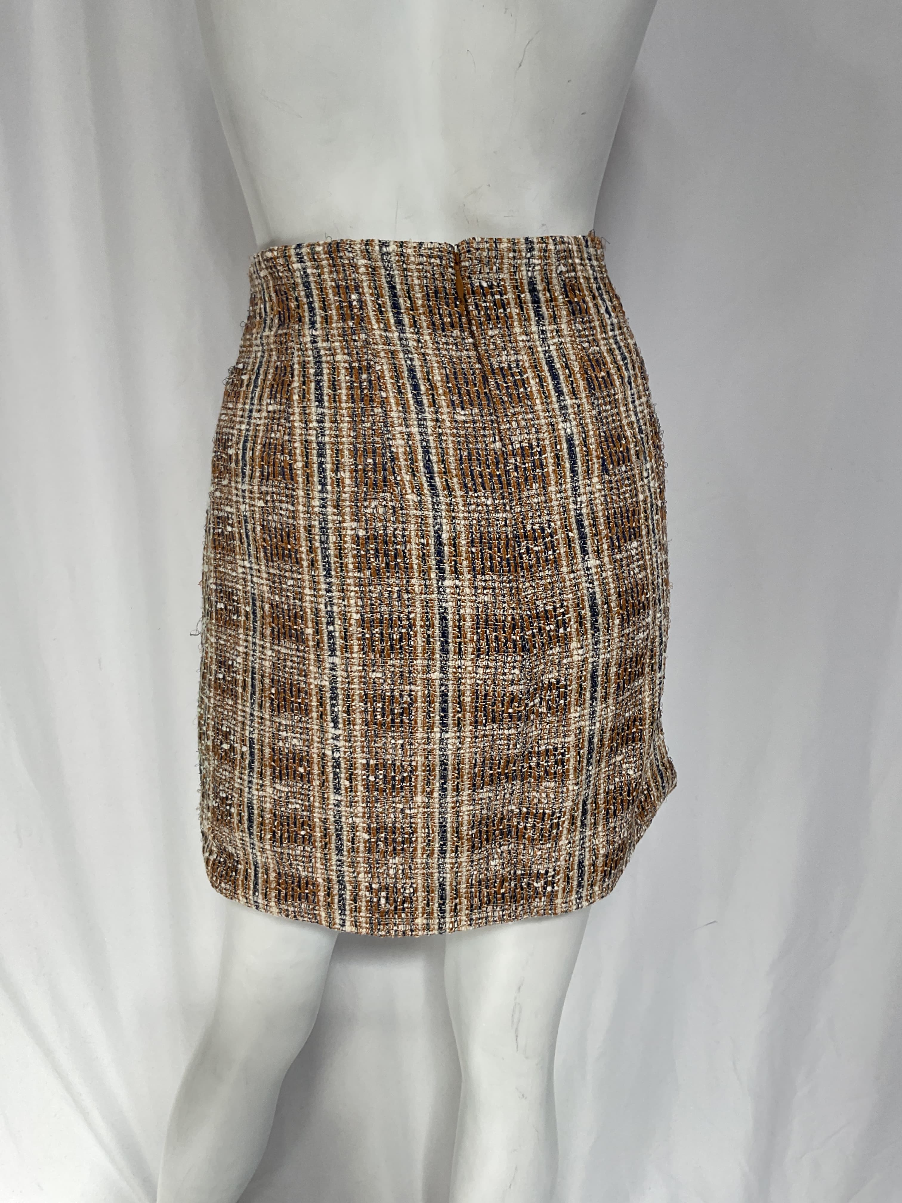 Roman Checked Boucl-Tweed Mini Skirt - Image 3