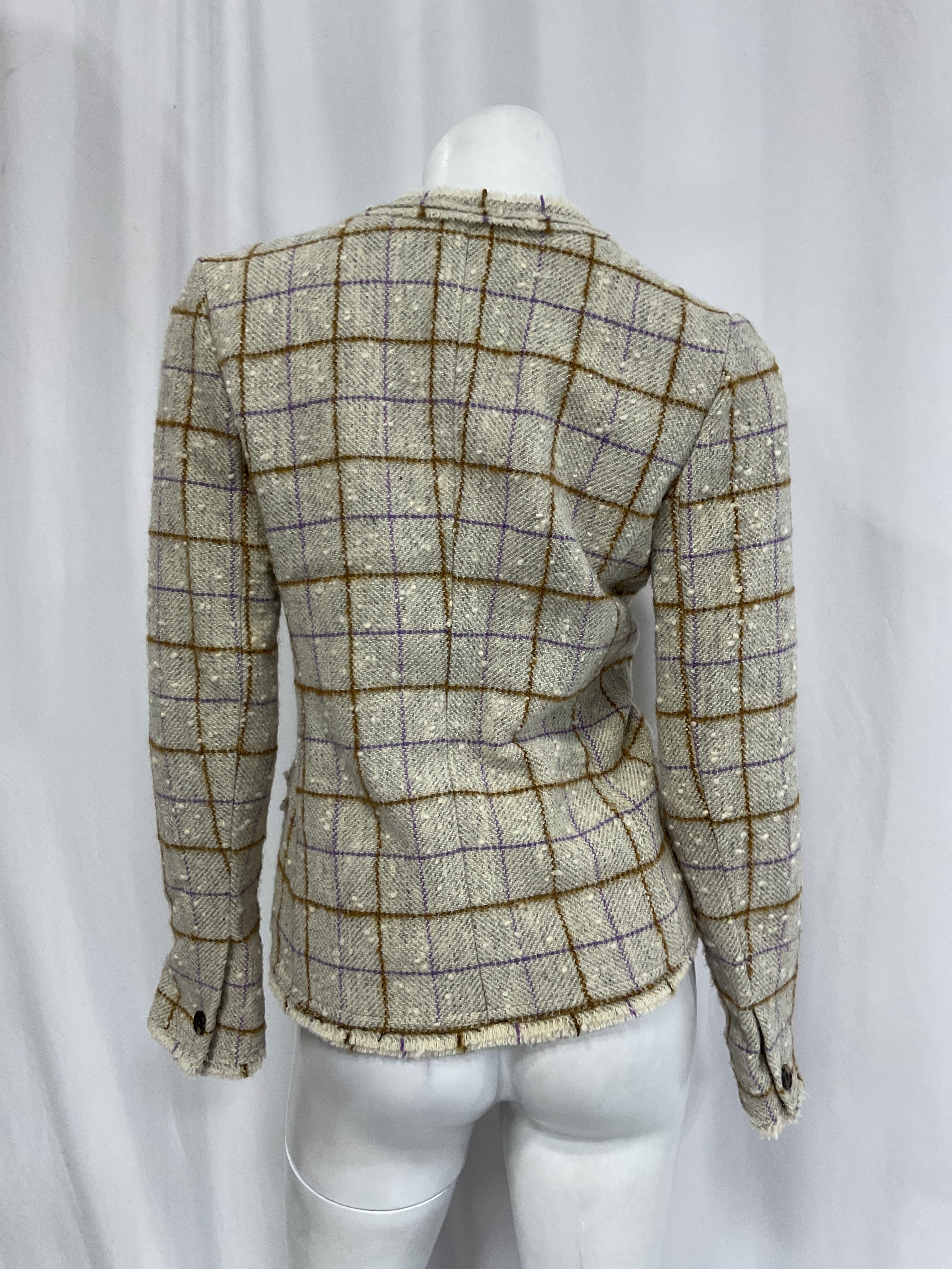Lyra Checked Wool-Blend Boucl-Tweed Jacket - Image 4
