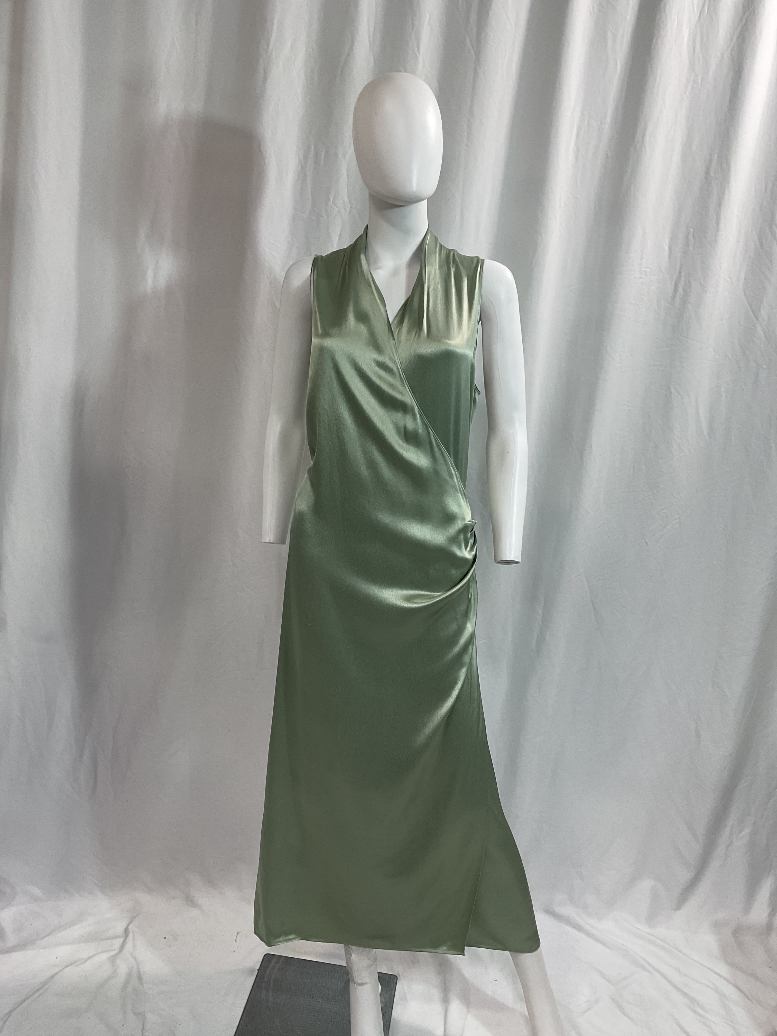 Sleeveless Draped Pleat Wrap Dress - Image 2